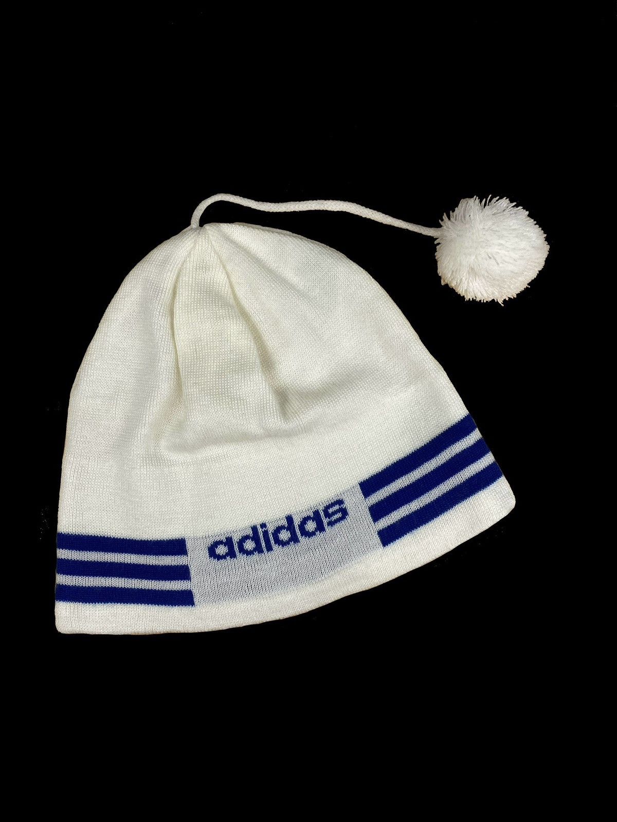 Adidas × Vintage ADIDAS 00s SKI KNITTED HAT RETRO POMPON ONE SIZE Size ONE SIZE - 1 Thumbnail