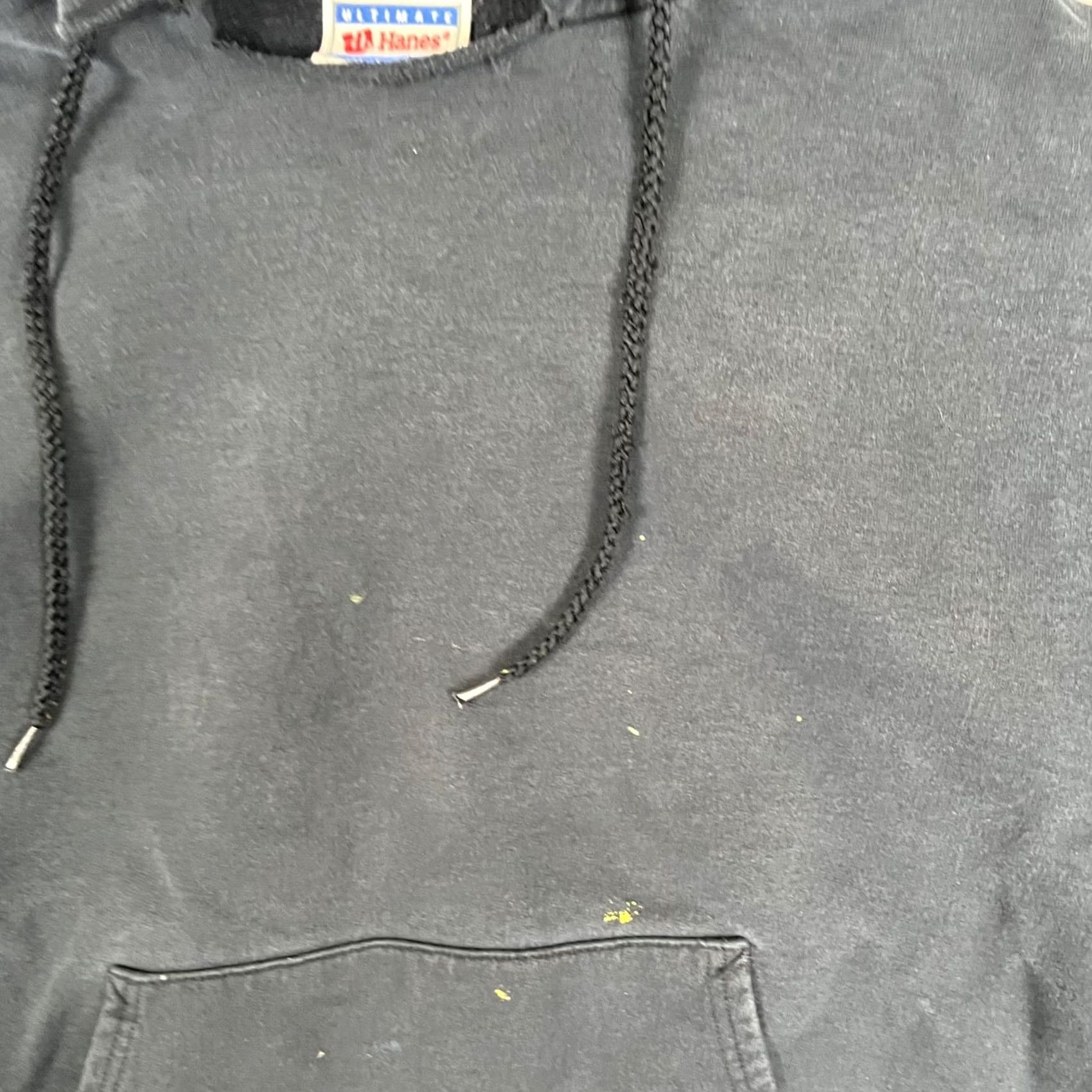 Hanes VINTAGE Hanes Hoodie Mens Large Black Pullover Sweatshirt Padding? No, not relevant. Size US L / EU 52-54 / 3 - 5 Thumbnail