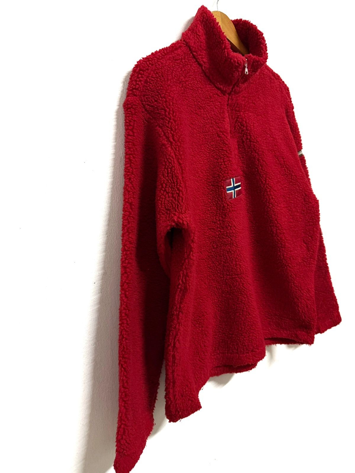 Napapijri × Vintage Vintage Napapijri Sherpa Fleece Pullover Jacket Size US L / EU 52-54 / 3 - 4 Thumbnail