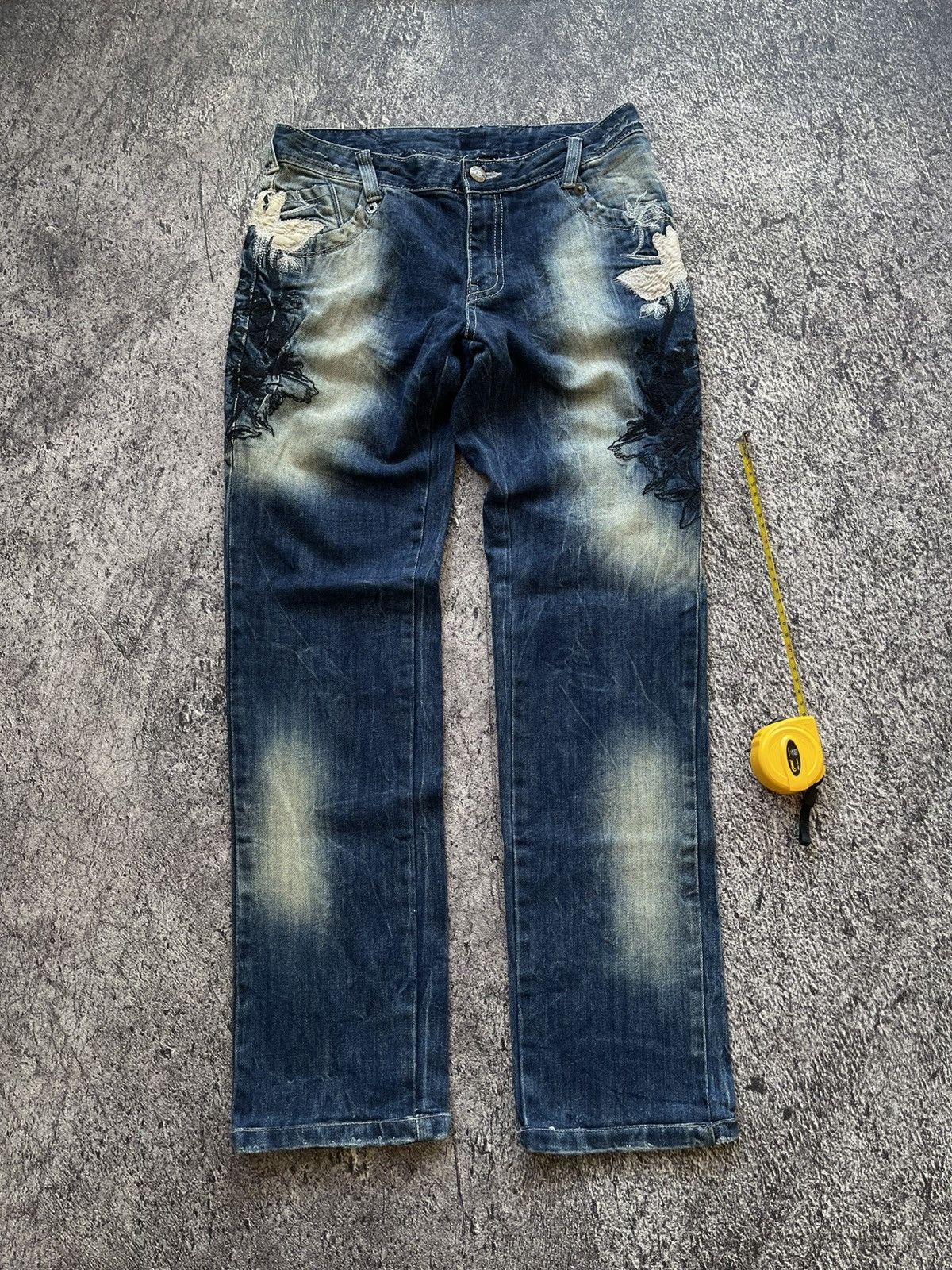 Japanese Brand Y2k Jpj poem grunge ifsixwasnine bootcut jeans Size US 28 / EU 44 - 5 Thumbnail