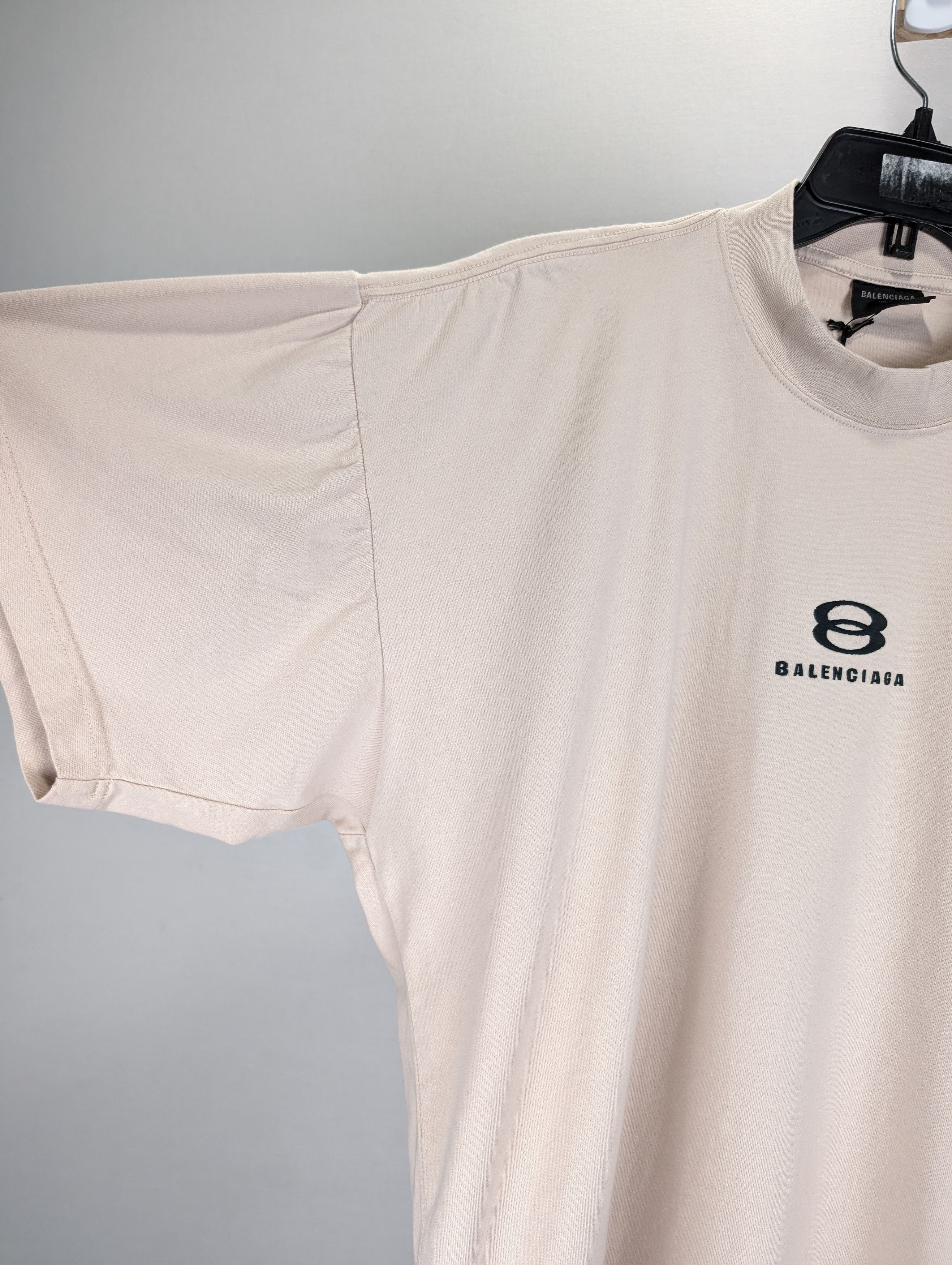 Balenciaga o1rshd1 Q:2 / Vintage Unity Stretched Out T-Shirt Beige Size US M / EU 48-50 / 2 - 6 Thumbnail