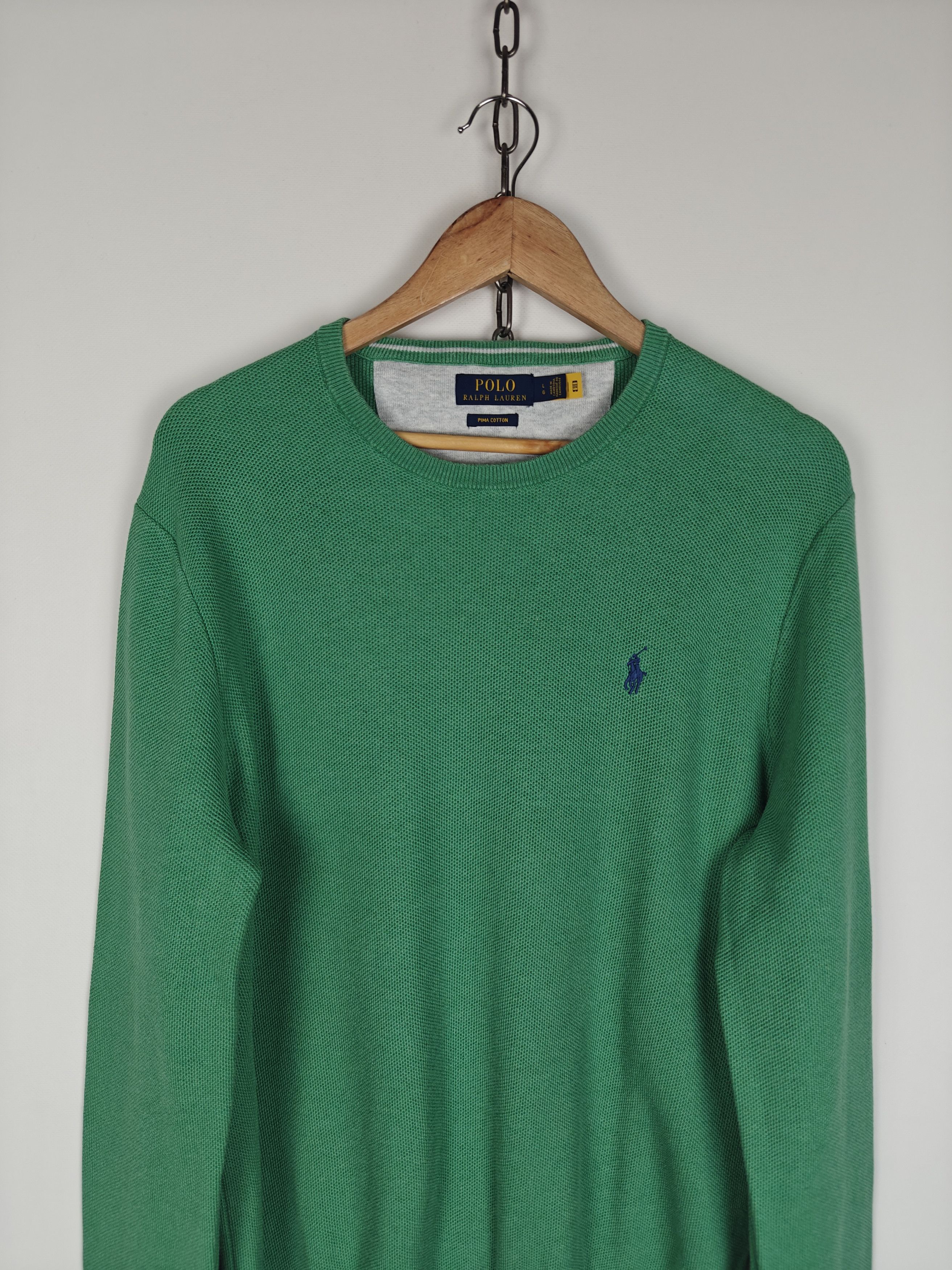 Polo Ralph Lauren Polo Ralph Lauren Sweater Cotton Pullover Green L Size US L / EU 52-54 / 3 - 2 Thumbnail
