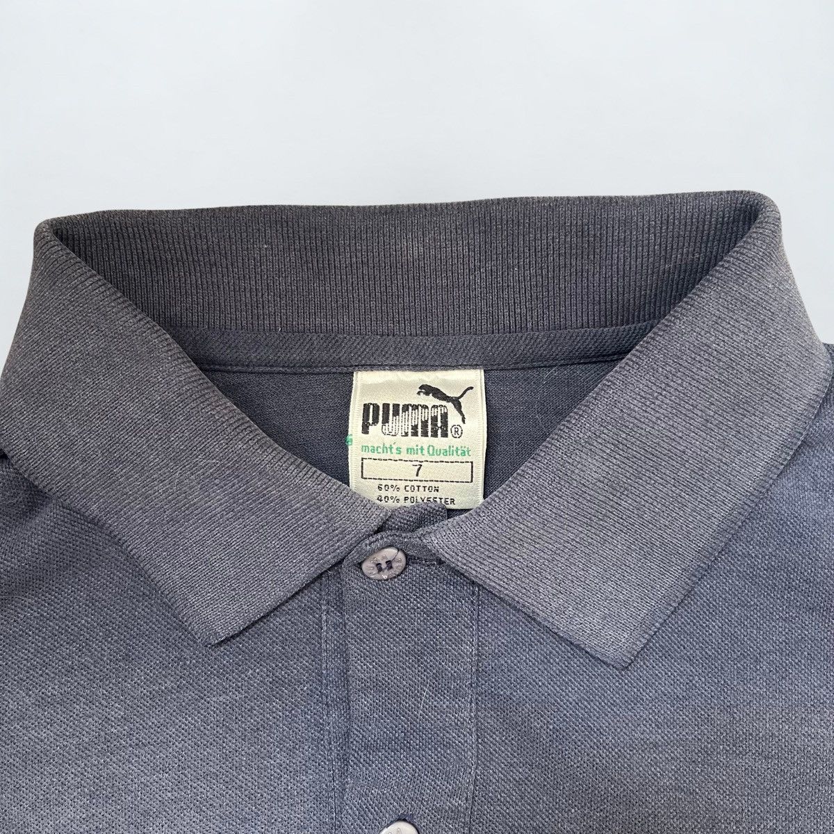 Puma Vintage Puma Polo Shirt – Faded Navy (Tagged L, Fits M/L) Size US M / EU 48-50 / 2 - 2 Thumbnail