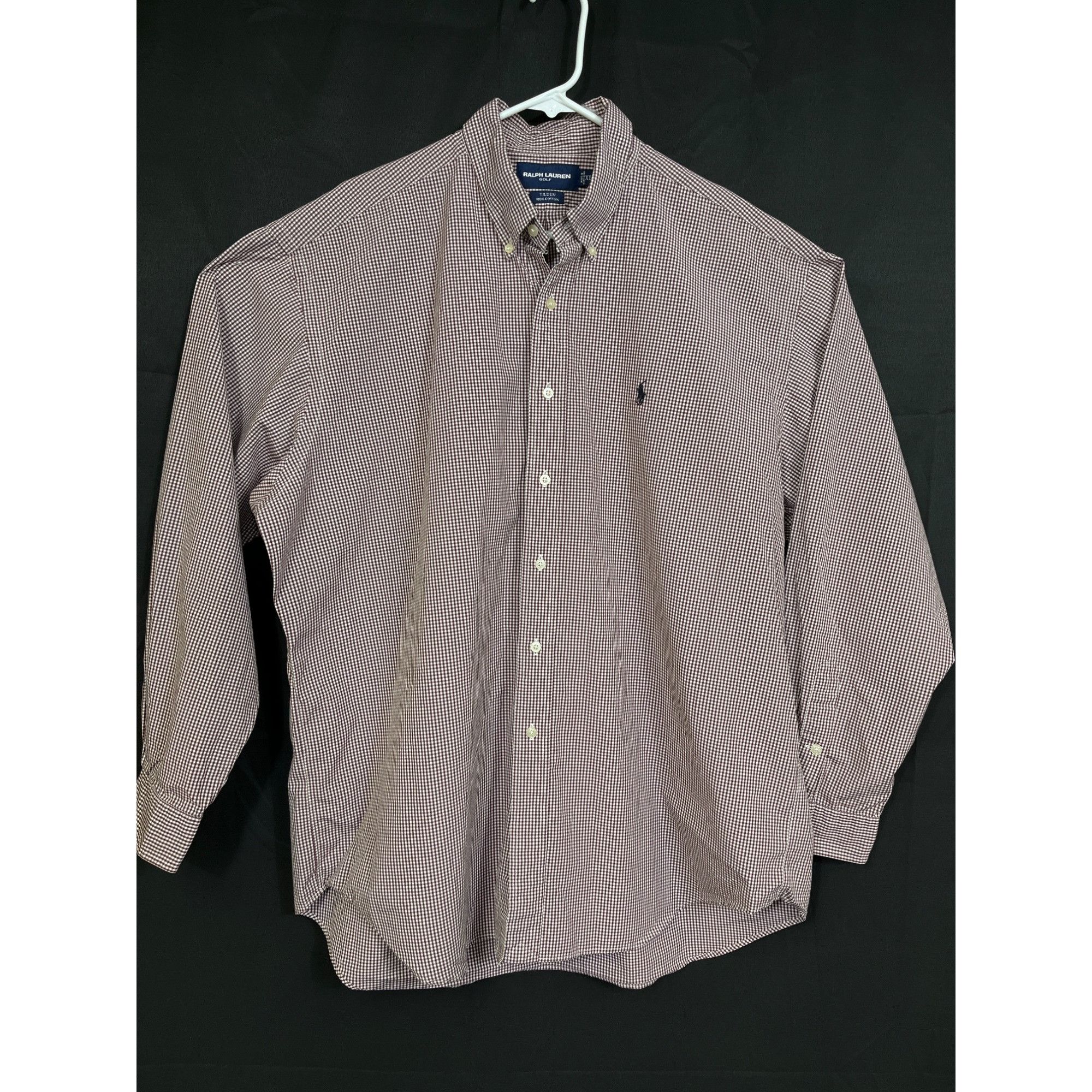 RLX Ralph Lauren Ralph Lauren Golf SKU 7736 Mens Maroon Button Down Long Slee Size US XL / EU 56 / 4 - 1 Thumbnail