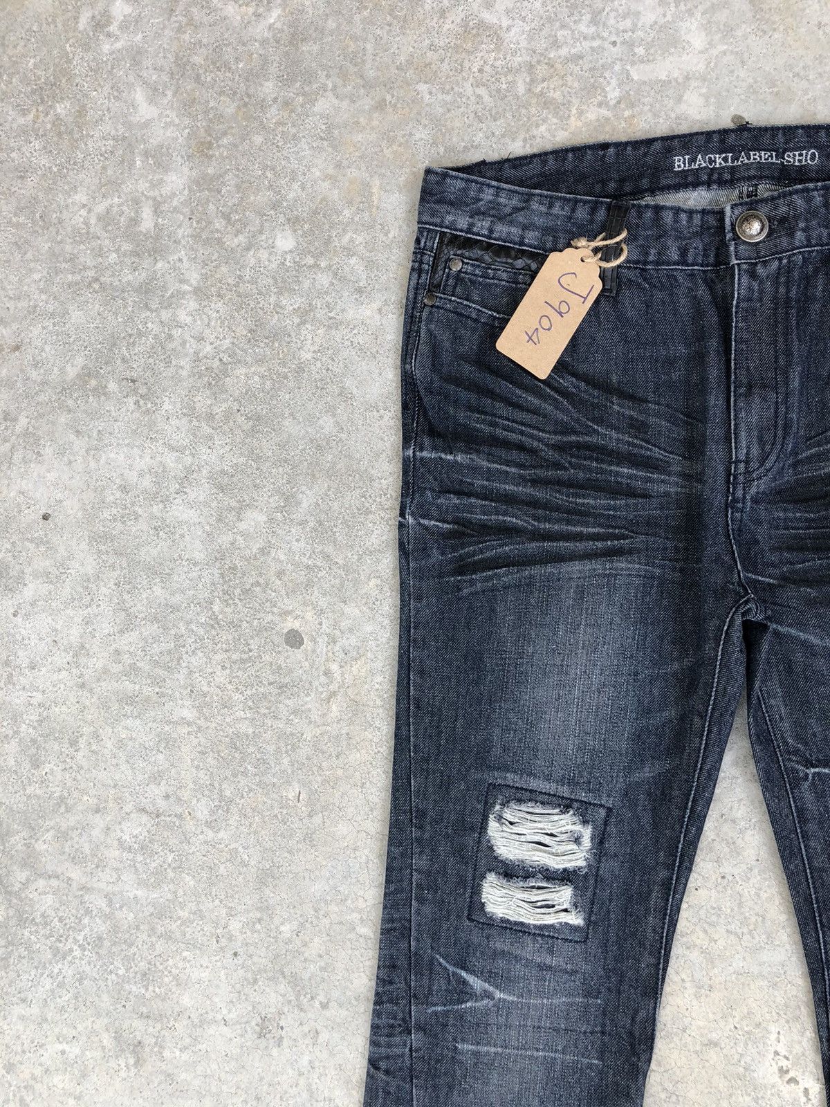 Y2k Blacklabel Sho Flared Jeans Distressed Jeans