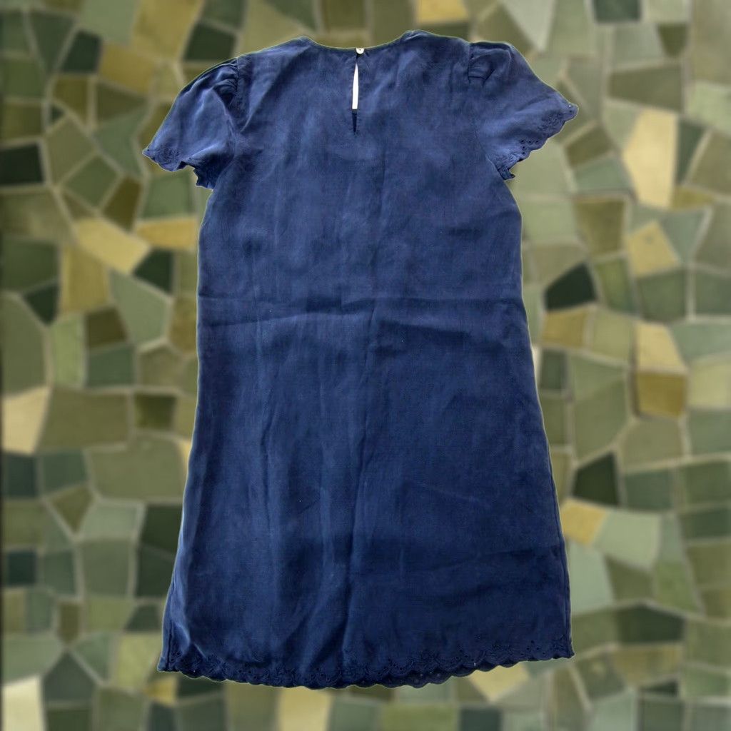 Lucky Brand NWT Lucky Brand Navy Blue 100% Rayon Short Sleeve Tunic Sheath Dress XS Size 26" / US 2 / IT 38 - 1 Thumbnail