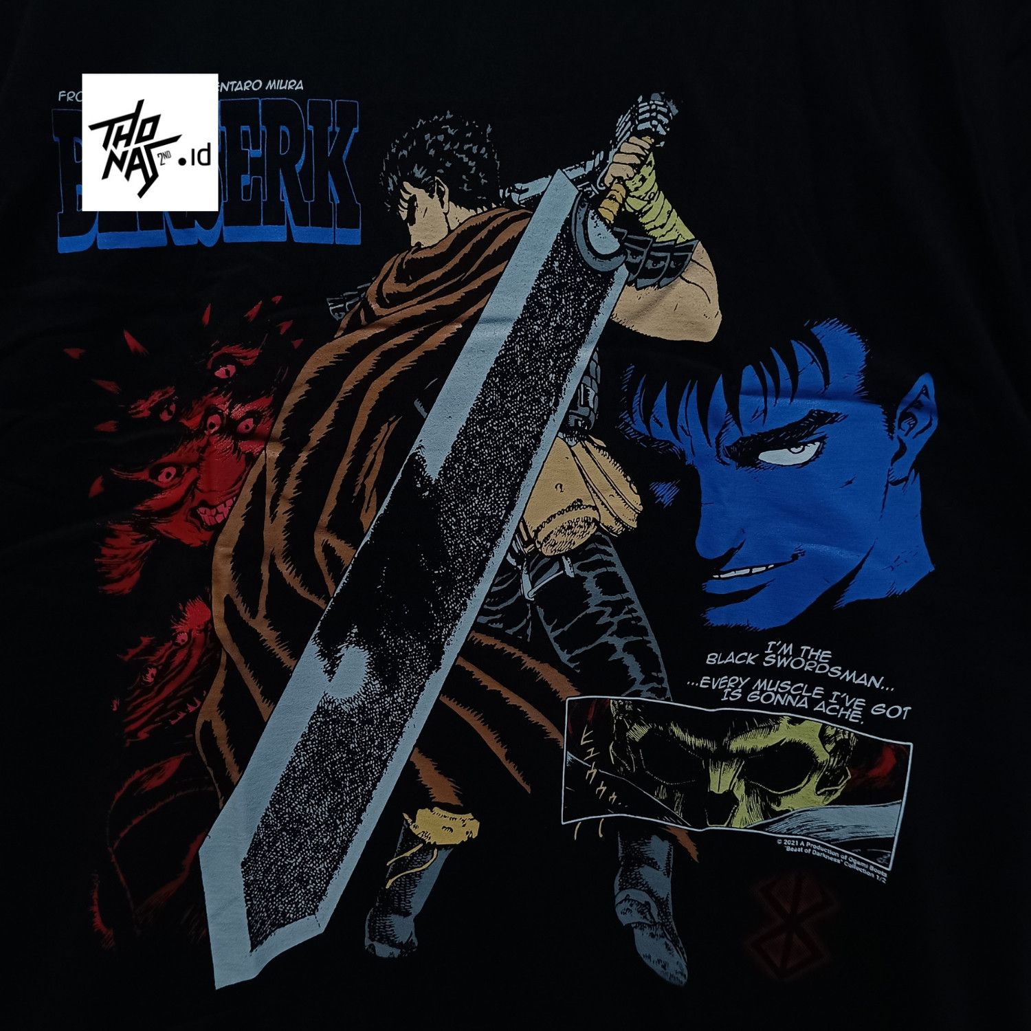 Anime Rare BERSERK Anime Manga Limited Fans Made Size US XXL / EU 58 / 5 - 3 Thumbnail
