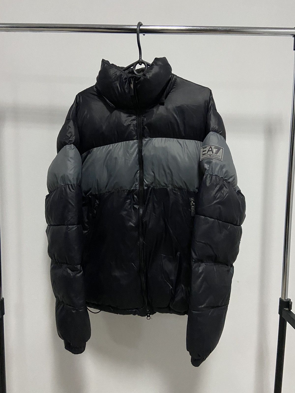 Emporio Armani × Vintage Emporio Armani puffer jacket zip vintage logo reflective Size US XL / EU 56 / 4 - 1 Thumbnail