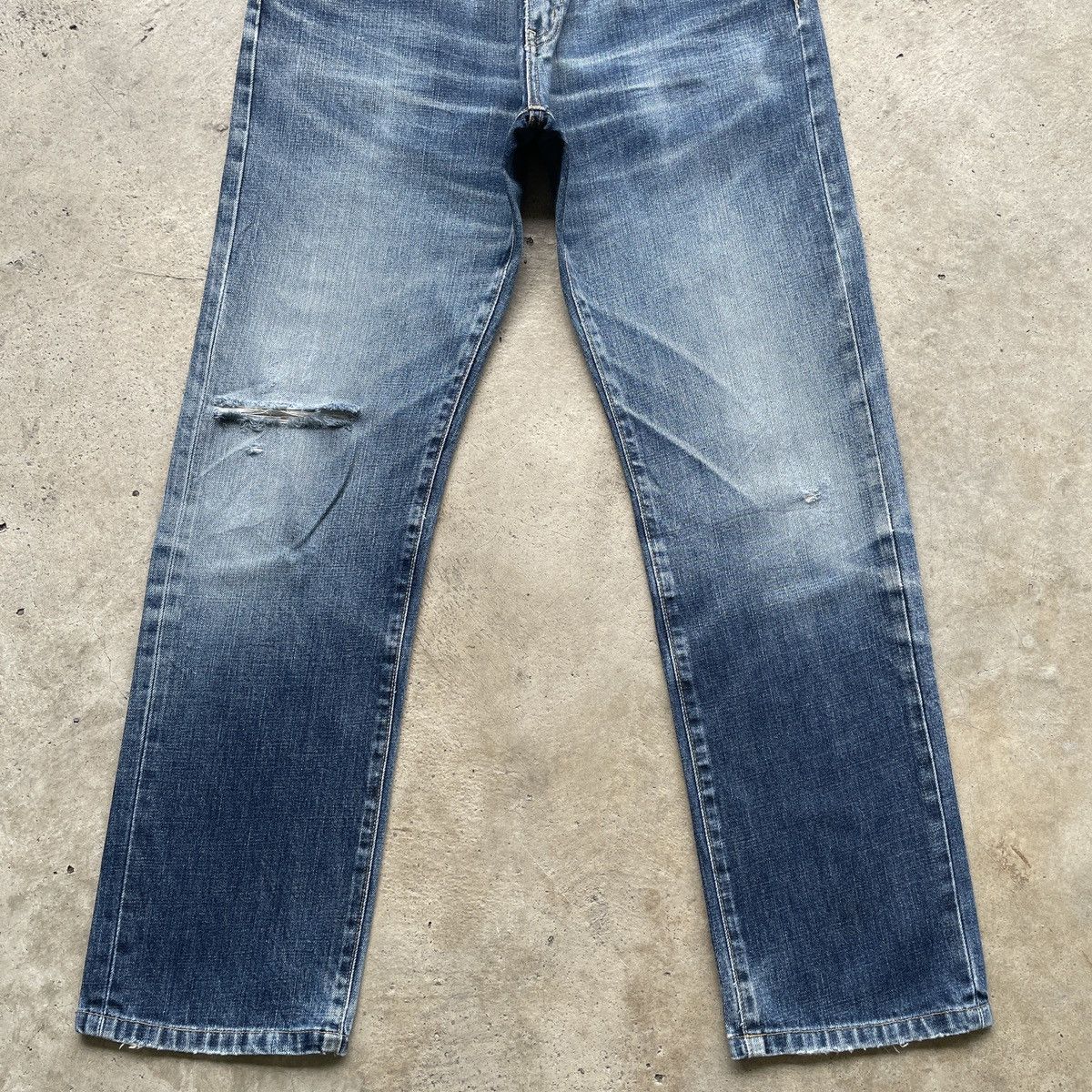 Japanese Brand Distressed💥 Vintage Japanese Jeans Faded Denim Pants W33 Size US 33 - 4 Thumbnail
