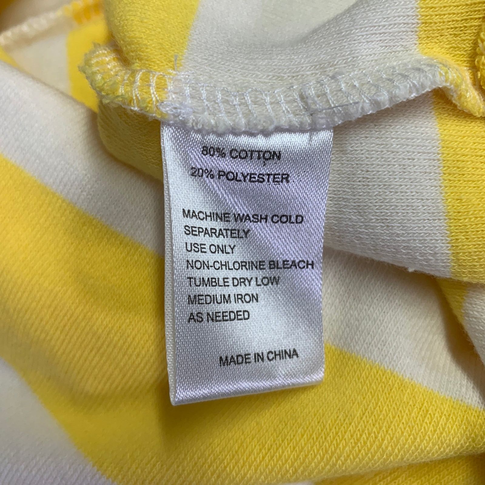 Trovata TROVATA S Yellow White Cotton Stripe Short Sleeve Casual Top Size S / US 4 / IT 40 - 5 Thumbnail
