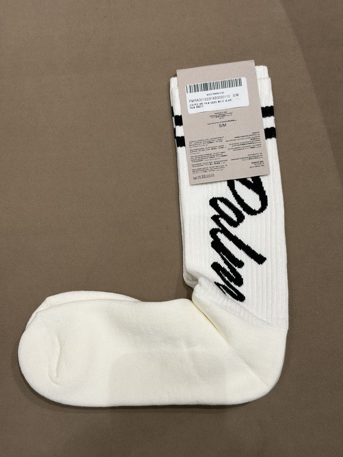 Palm Angels NWT PA Men’s Socks - White - S/M 1 Pair Size ONE SIZE - 2 Thumbnail