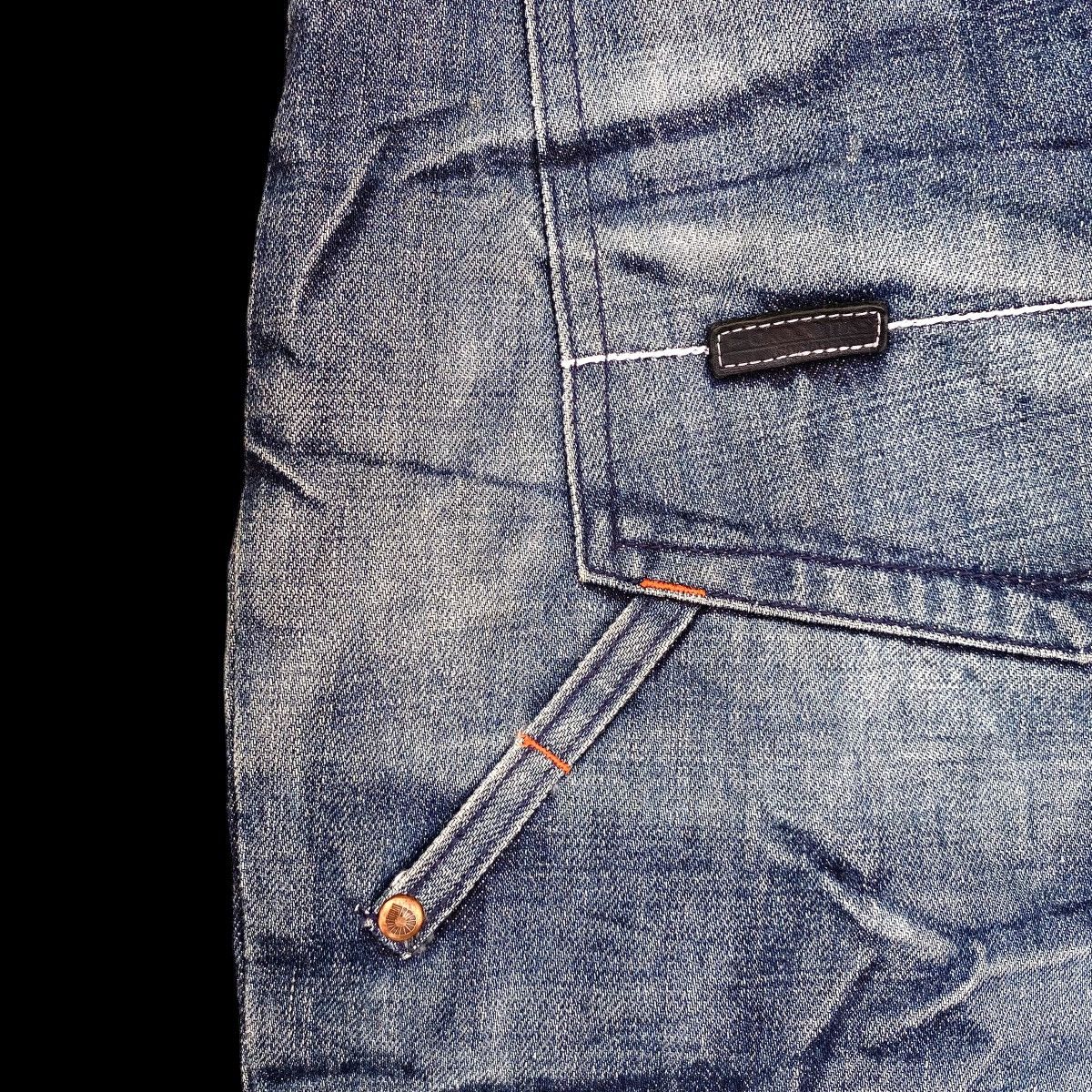 JNCO × Vintage Super Baggy Akademiks Long Denim Acid Wash Carpenter Jeans Size US 36 / EU 52 - 14 Thumbnail