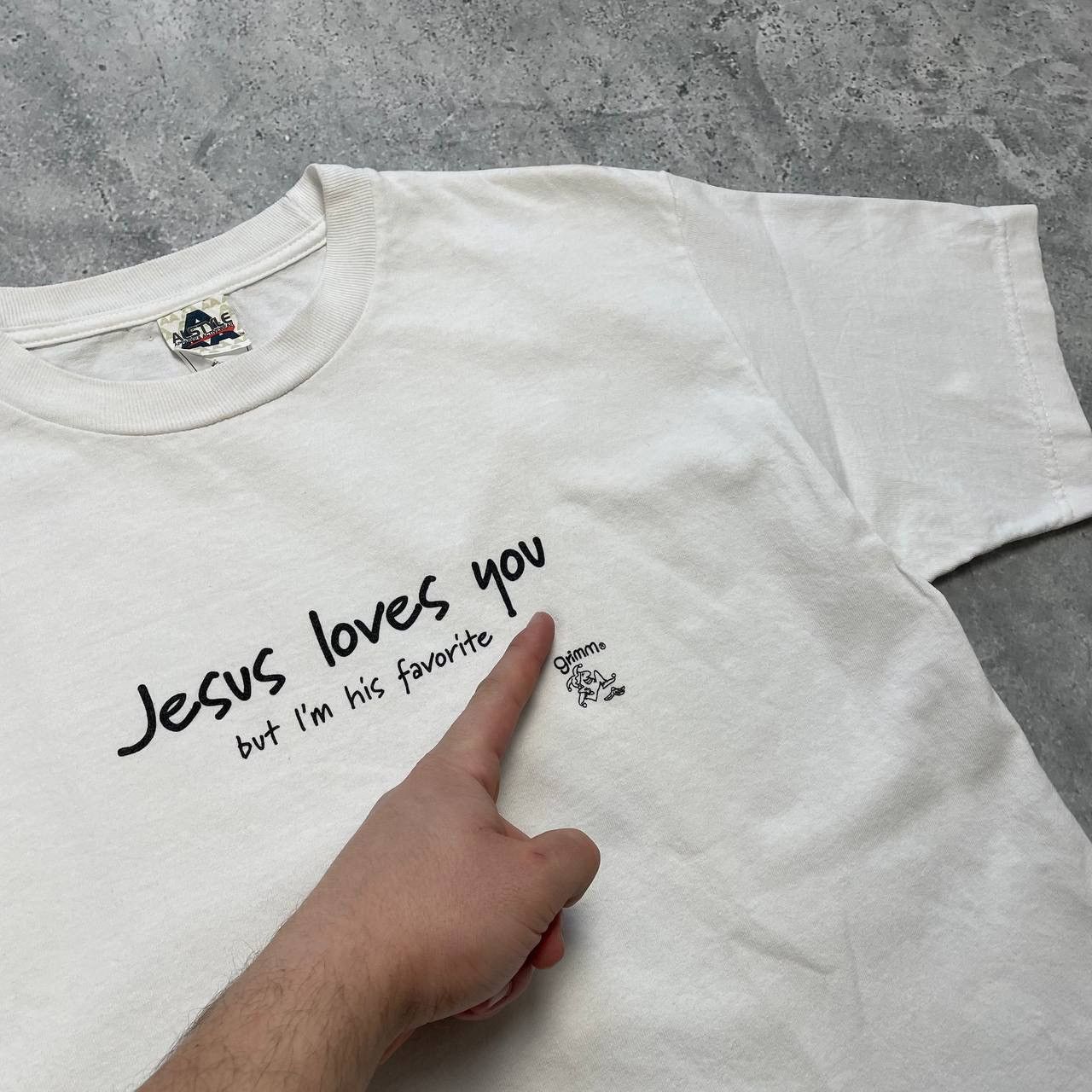 Vintage Vintage Quote Jesus Loves You, But I'm His Favorite T Shirt Size US M / EU 48-50 / 2 - 16 Thumbnail