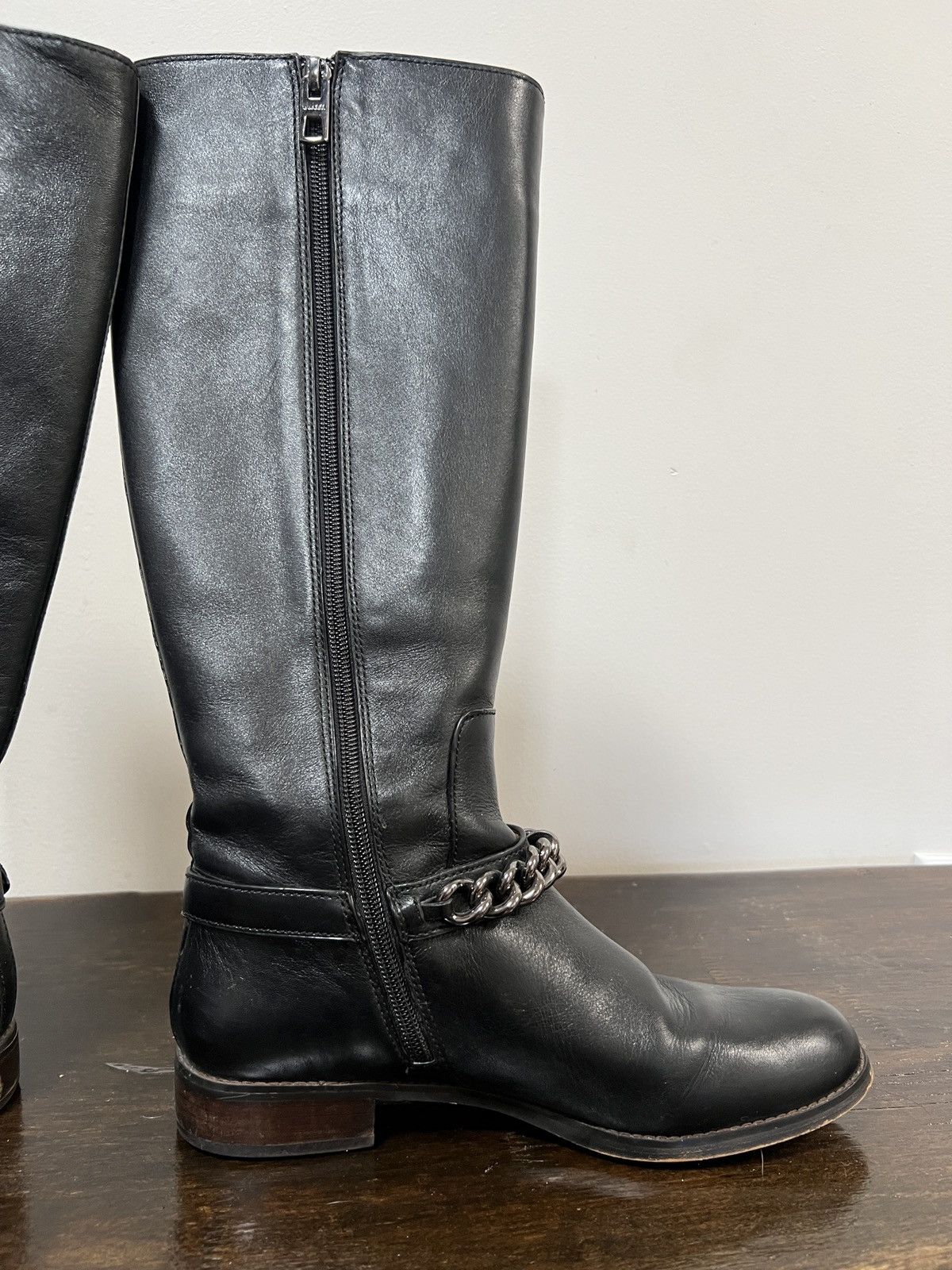 Coach Coach “Mabel” | Y2K Black Leather Chain Harness Riding Boots Size US 7 / IT 37 - 6 Thumbnail