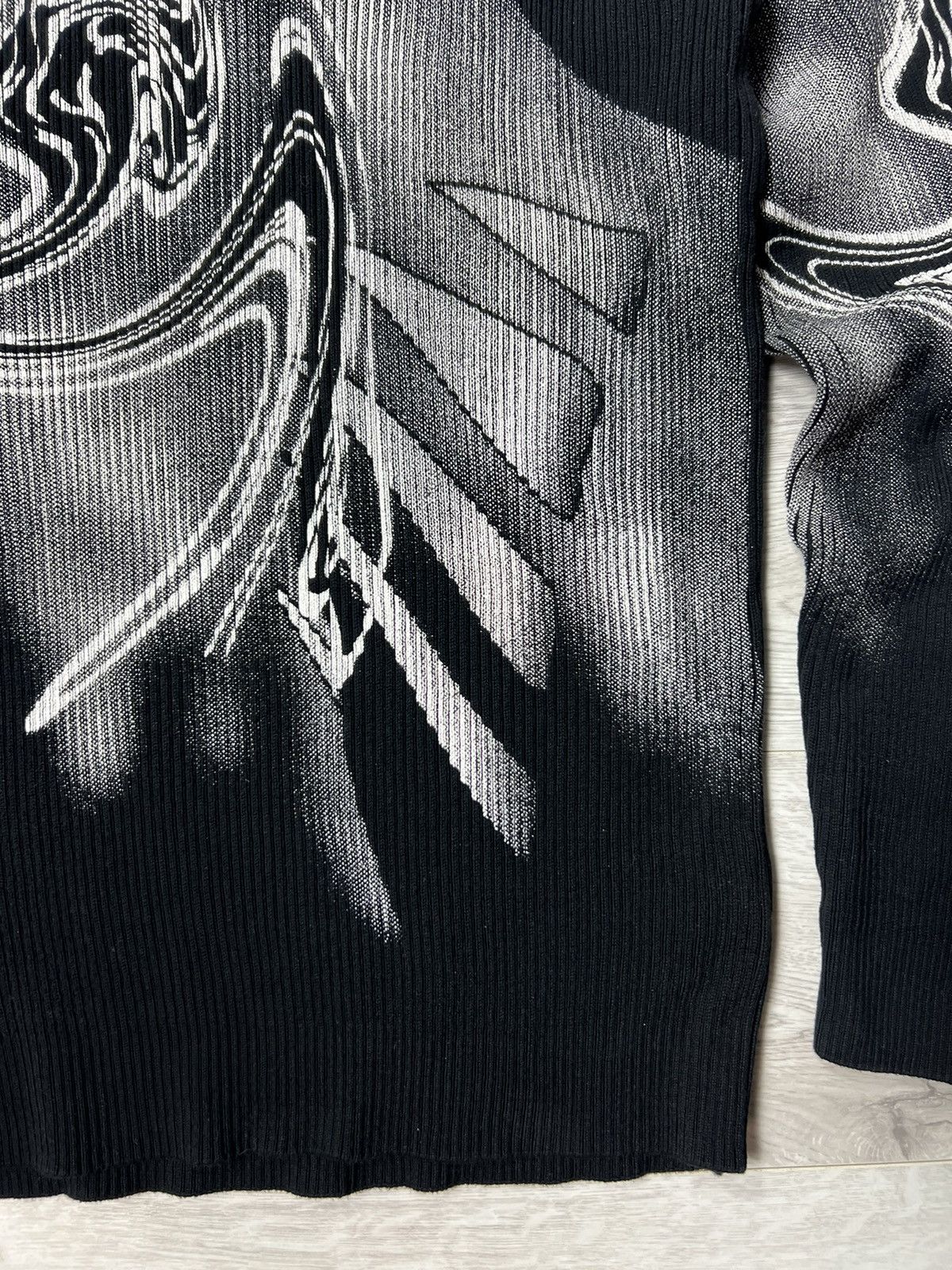 If Six Was Nine Crazy Vintage Avant-Garde Tribal Knit Ribed Sweater Diesel Size US XXL / EU 58 / 5 - 7 Thumbnail