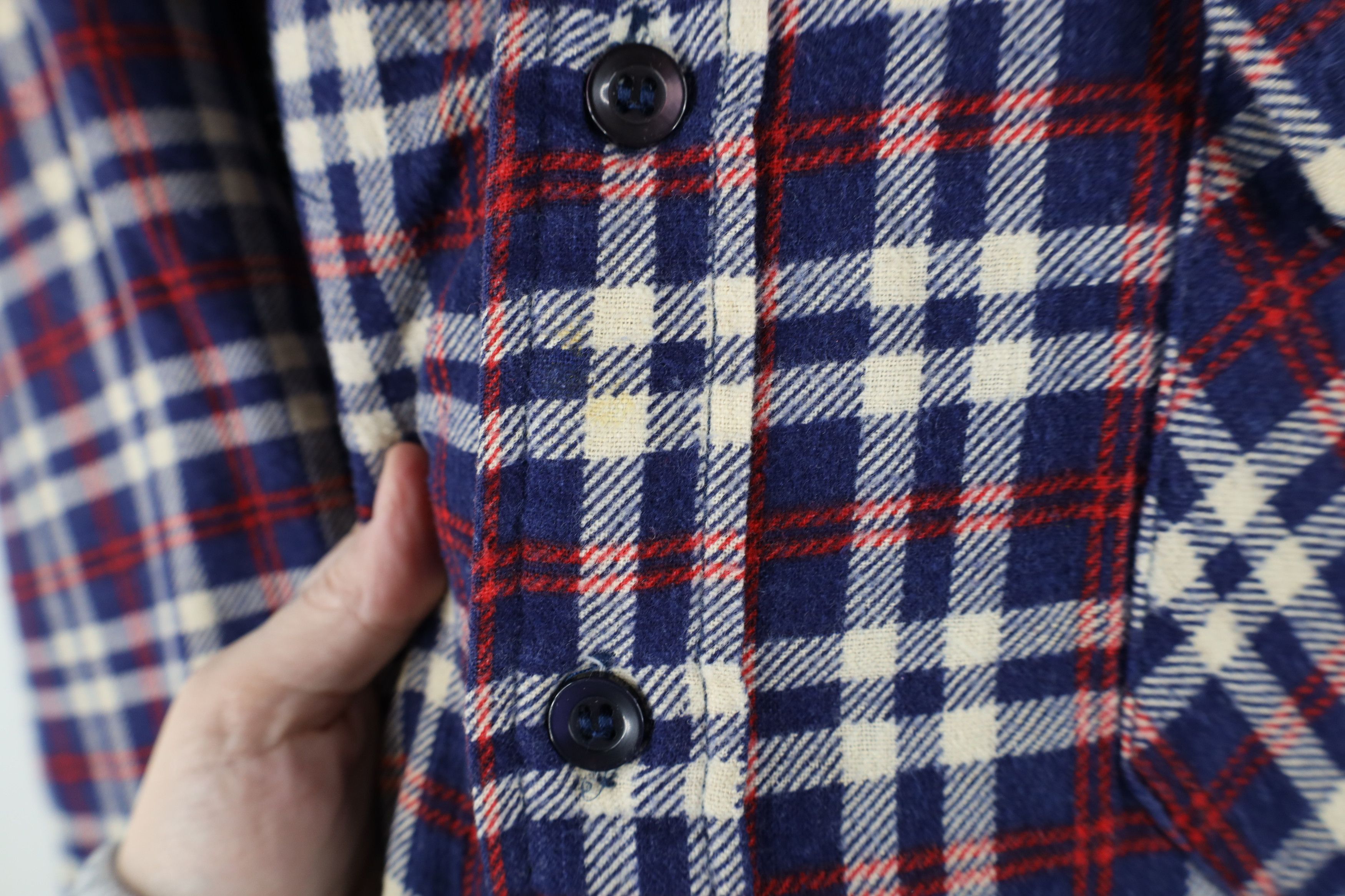 Vintage Vintage 90s Streetwear Flannel Button Shirt Jacket Shacket Size US XXL / EU 58 / 5 - 4 Thumbnail
