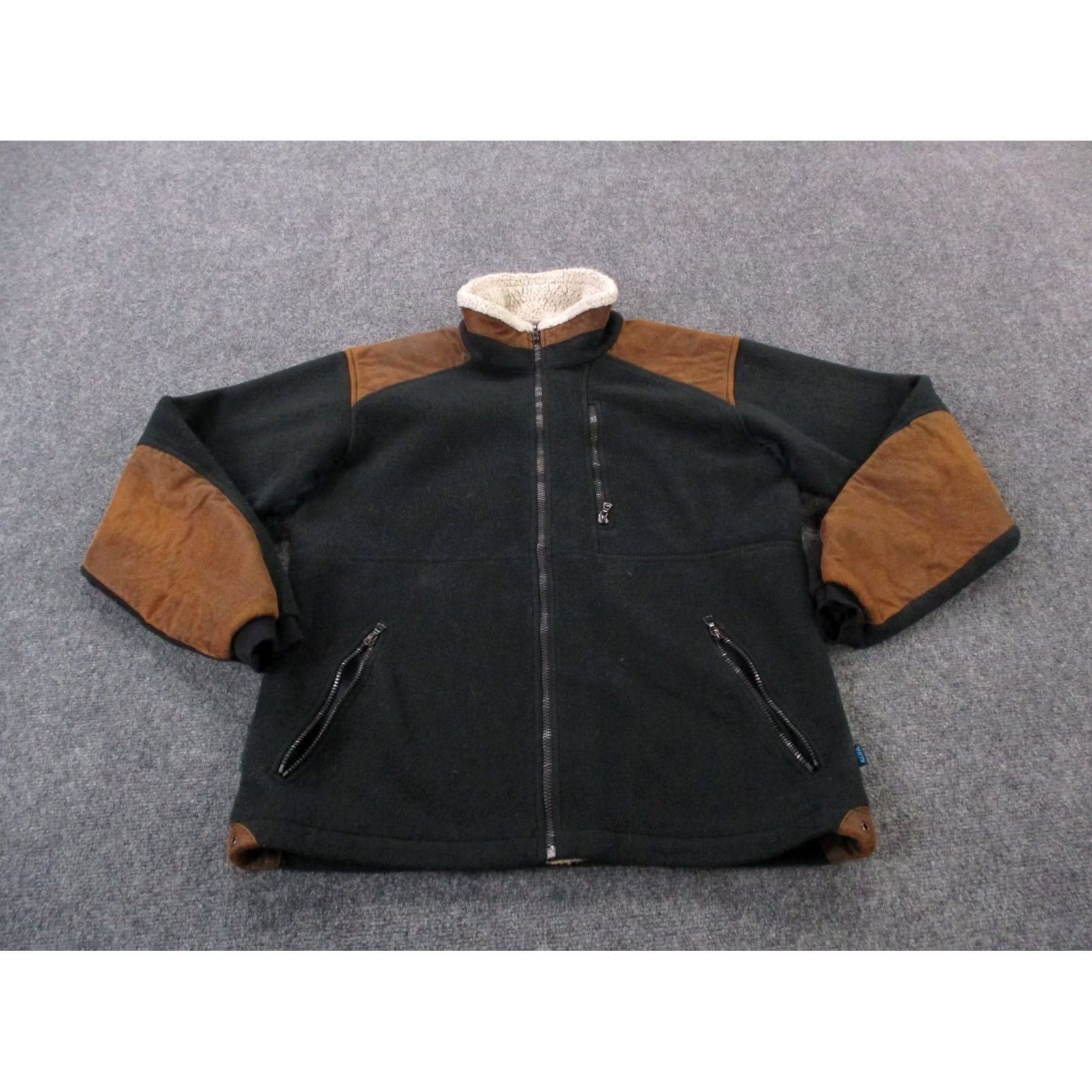 Vintage Kuhl Jacket Mens S Black Fleece Faux Leather Hiking Sweater Outdoors Alpenwurxs Size US S / EU 44-46 / 1 - 2 Thumbnail