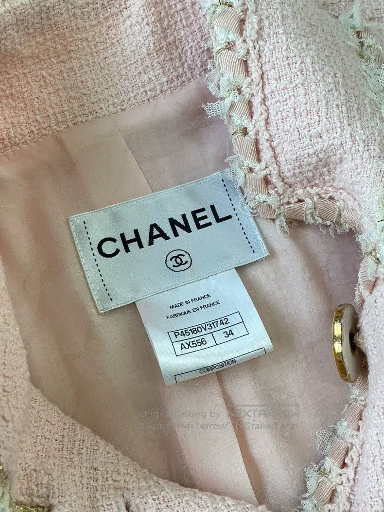 Chanel Chanel Versailles Garden Series Pink Tweed Coat Size XXS / US 00 / IT 34 - 6 Thumbnail