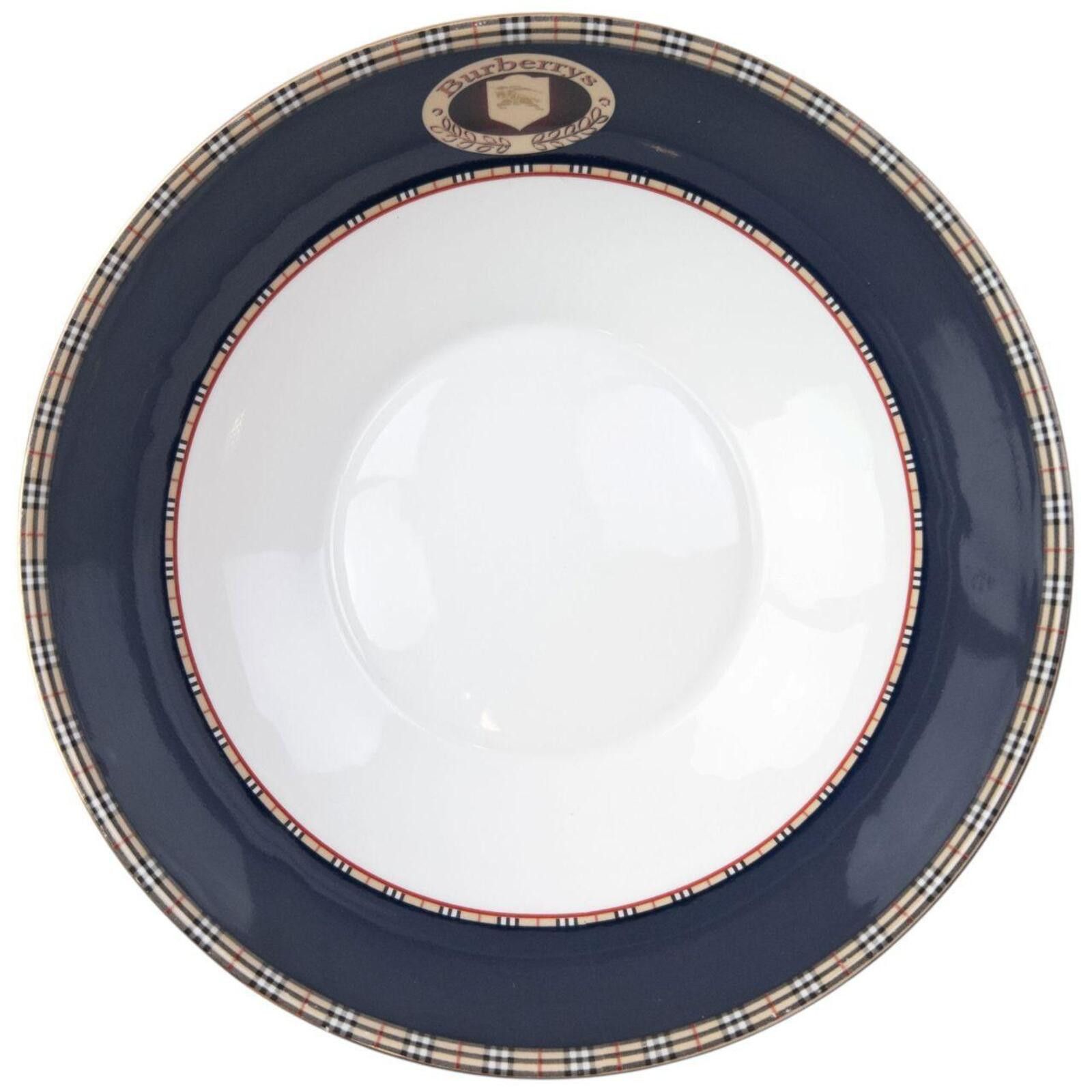 Burberry Vintage 90s Burberry Nova Check Fine Bone China Salad Bowl Size ONE SIZE - 2 Thumbnail