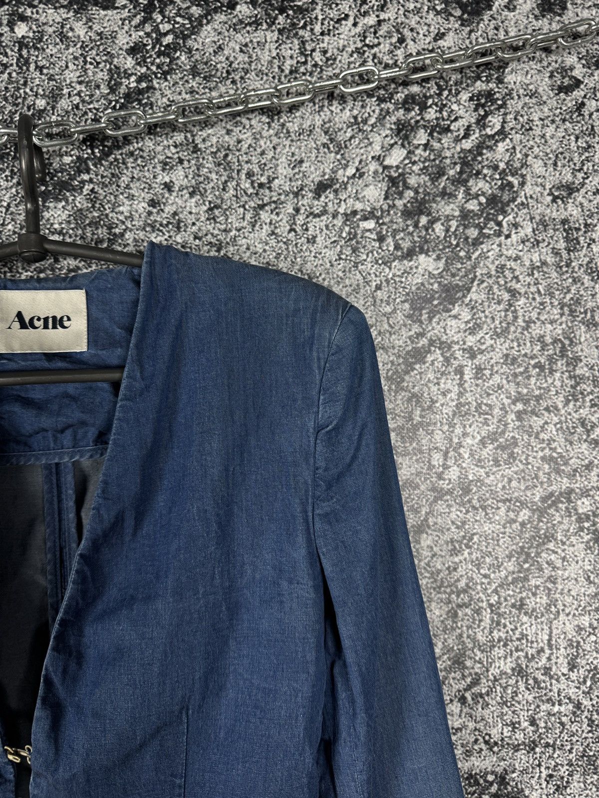 Acne Studios Women’s Acne Blazer Biggest Indigo Navy Blue Jacket Size 34 Size XXS / US 00 / IT 34 - 2 Thumbnail