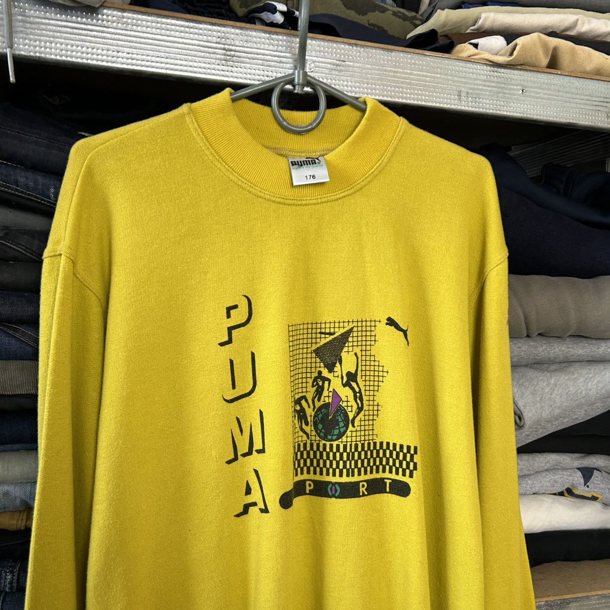 Puma Vintage Puma Sport Big Logo 90’s Streetwear sweatshirt Size US S / EU 44-46 / 1 - 2 Thumbnail