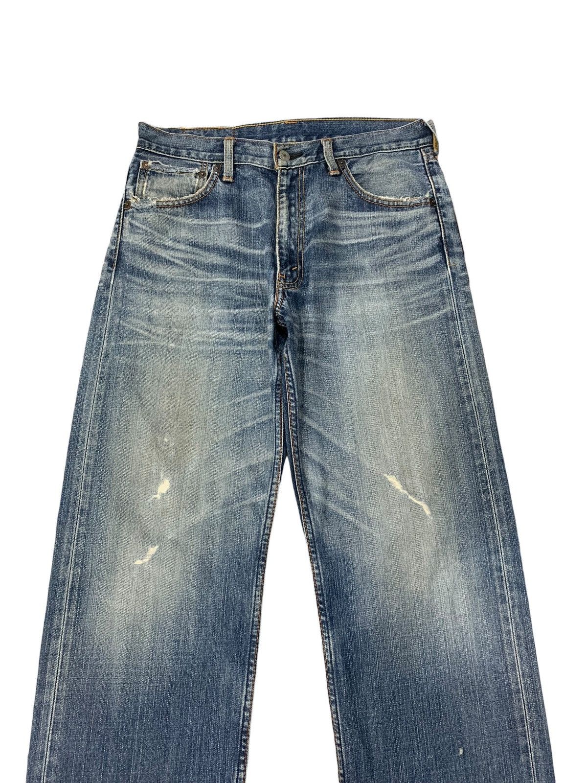 Levi's Levis 703 Distressed Paint Marks Denim Pants (AB36) Size US 30 / EU 46 - 3 Thumbnail