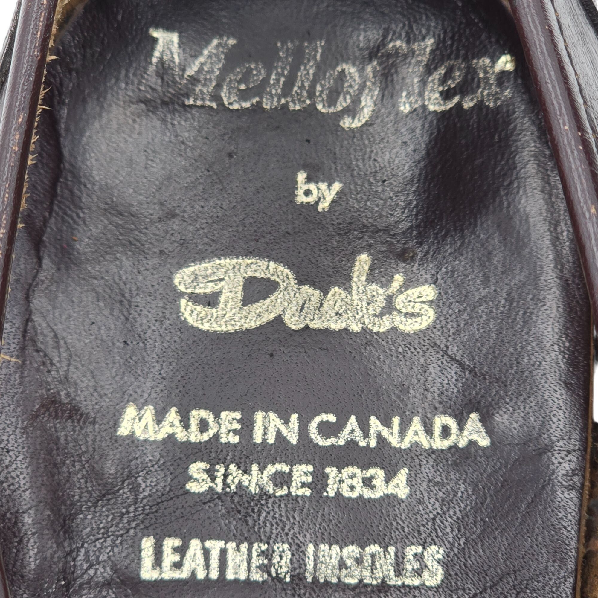 Dack's Vintage Melloflex Dacks Mens 9.5 Brown Leather Canada Dress Size US 9.5 / EU 42-43 - 9 Thumbnail