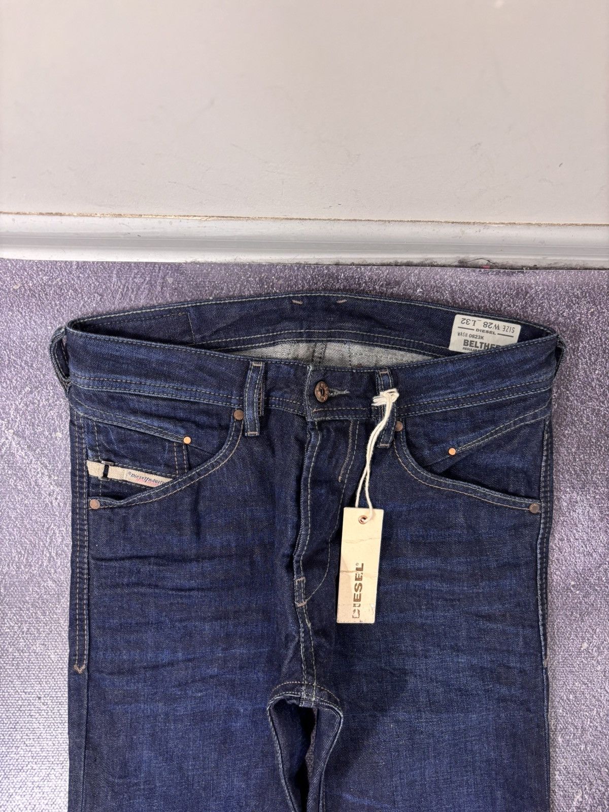 Diesel Diesel Belther NWT Men’s Denim Jeans Regular Slim Tapered Size US 28 / EU 44 - 5 Thumbnail