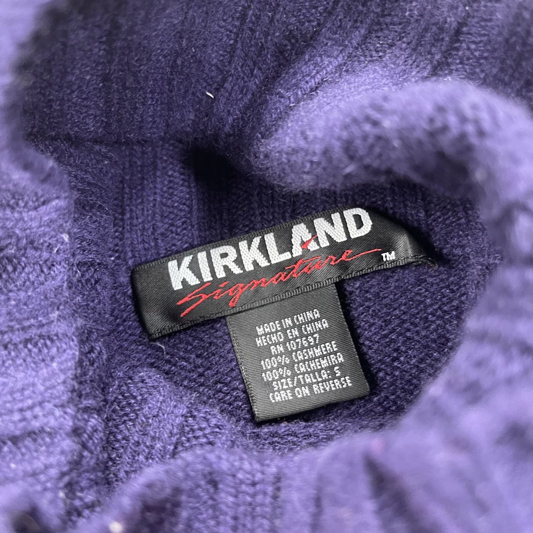 Vintage Kirkland Signature Sweater Womens Small Purple 100% Cashmere Turtleneck Pullover Soft Size S / US 4 / IT 40 - 4 Thumbnail