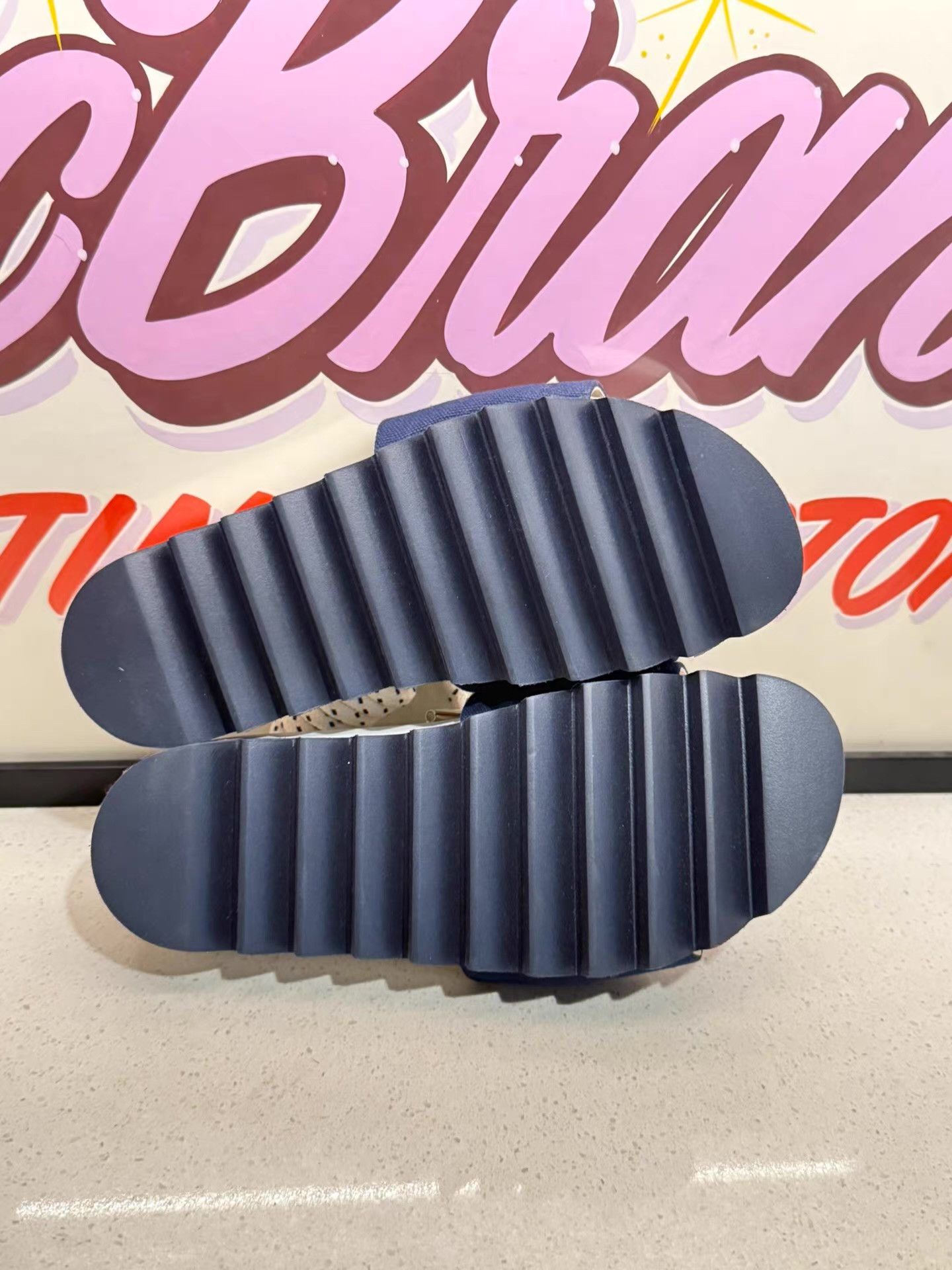 JOSHUA SANDERS Joshua Sanders Beach Slides, White & Blue Ｑ20 Size US 5.5 / EU 38 - 3 Thumbnail