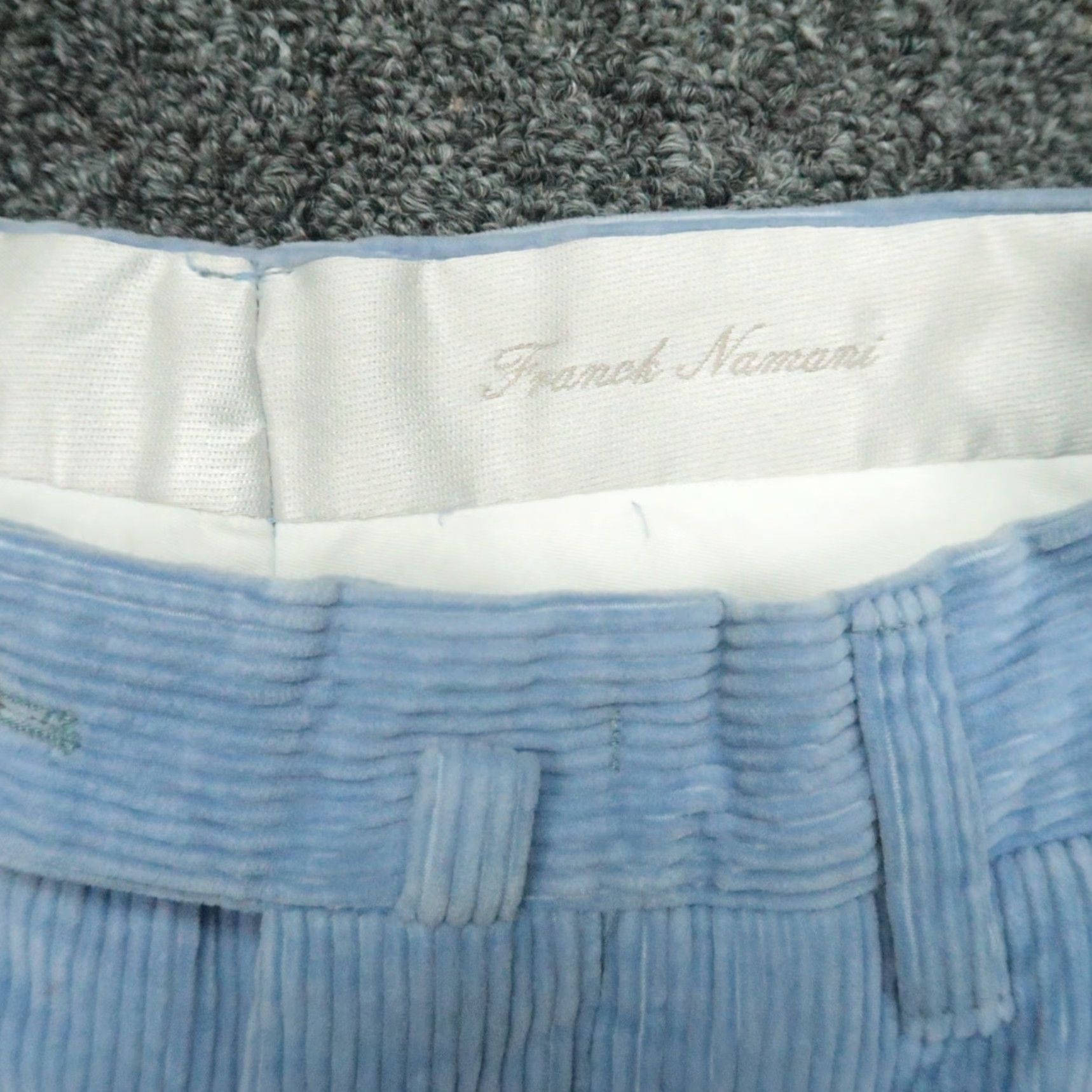 Vintage Frank Namani Pants Mens Regular 25x32 Blue Corduroy Chino Size US 26 / EU 42 - 3 Thumbnail