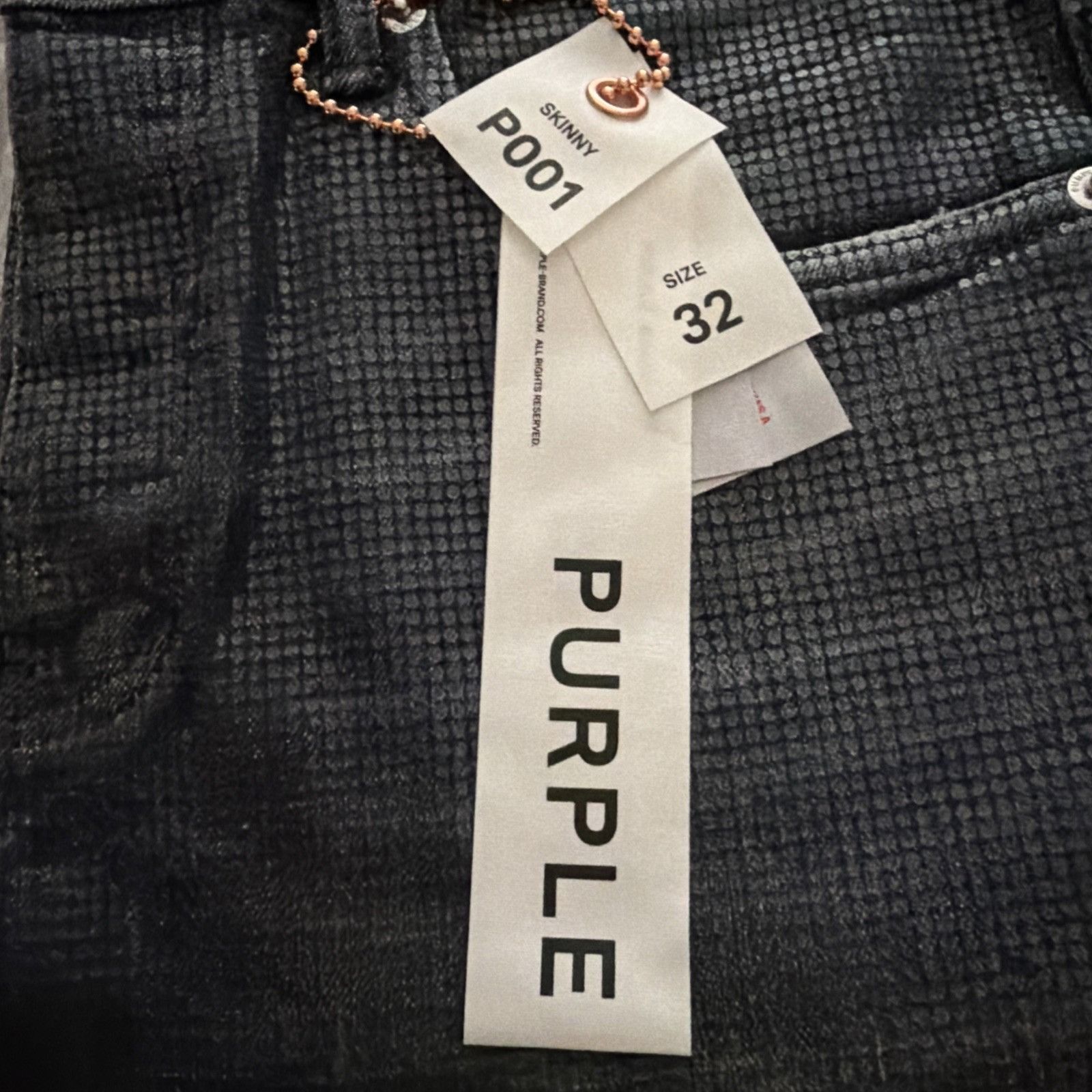 Purple Brand Purple Brand Jeans Mens Tiled Overlay Skinny P001 Size 32/32 Size US 32 / EU 48 - 7 Thumbnail