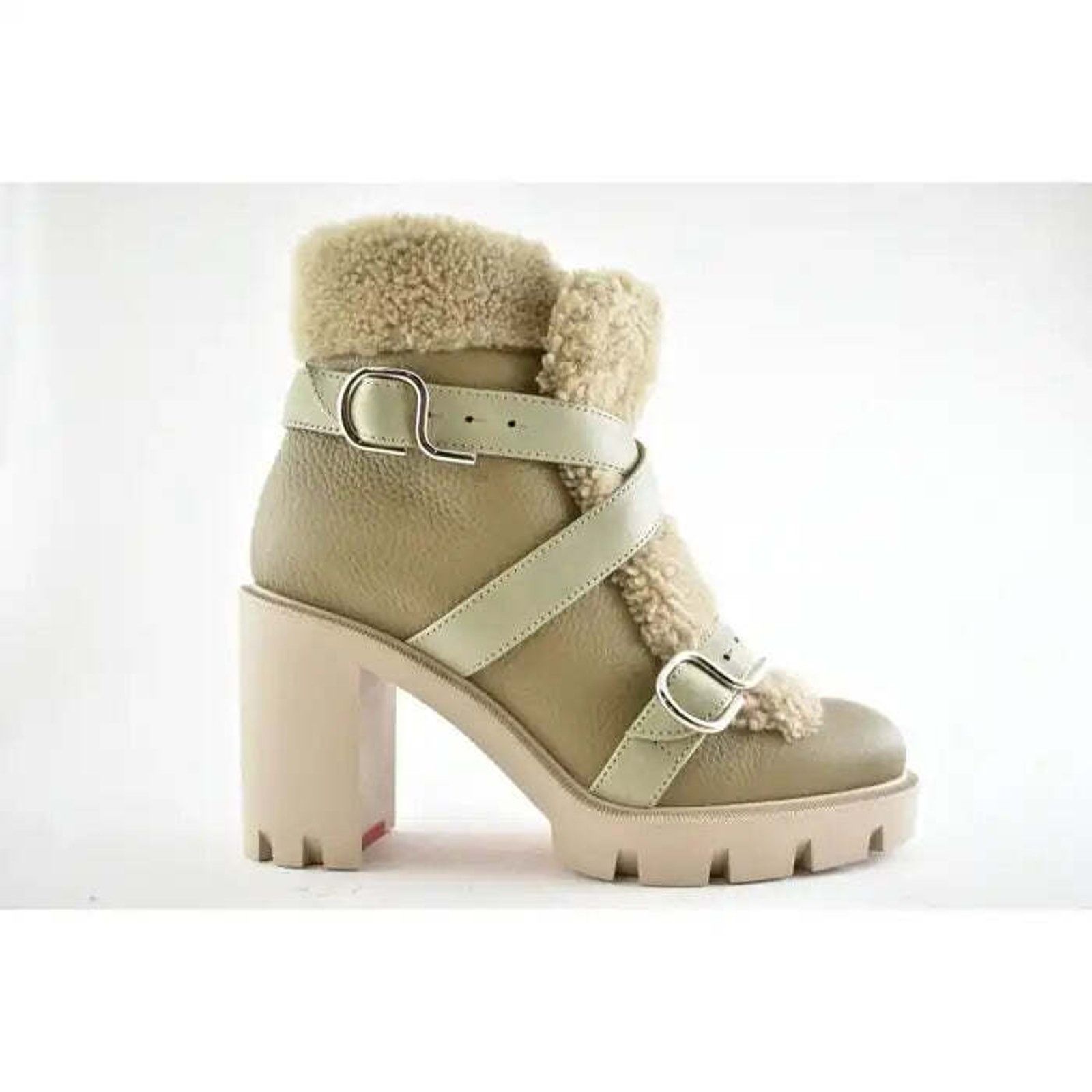 Christian Louboutin Christian Louboutin Pole Chic 70 Champignon Leather Size US 9 / IT 39 - 3 Thumbnail