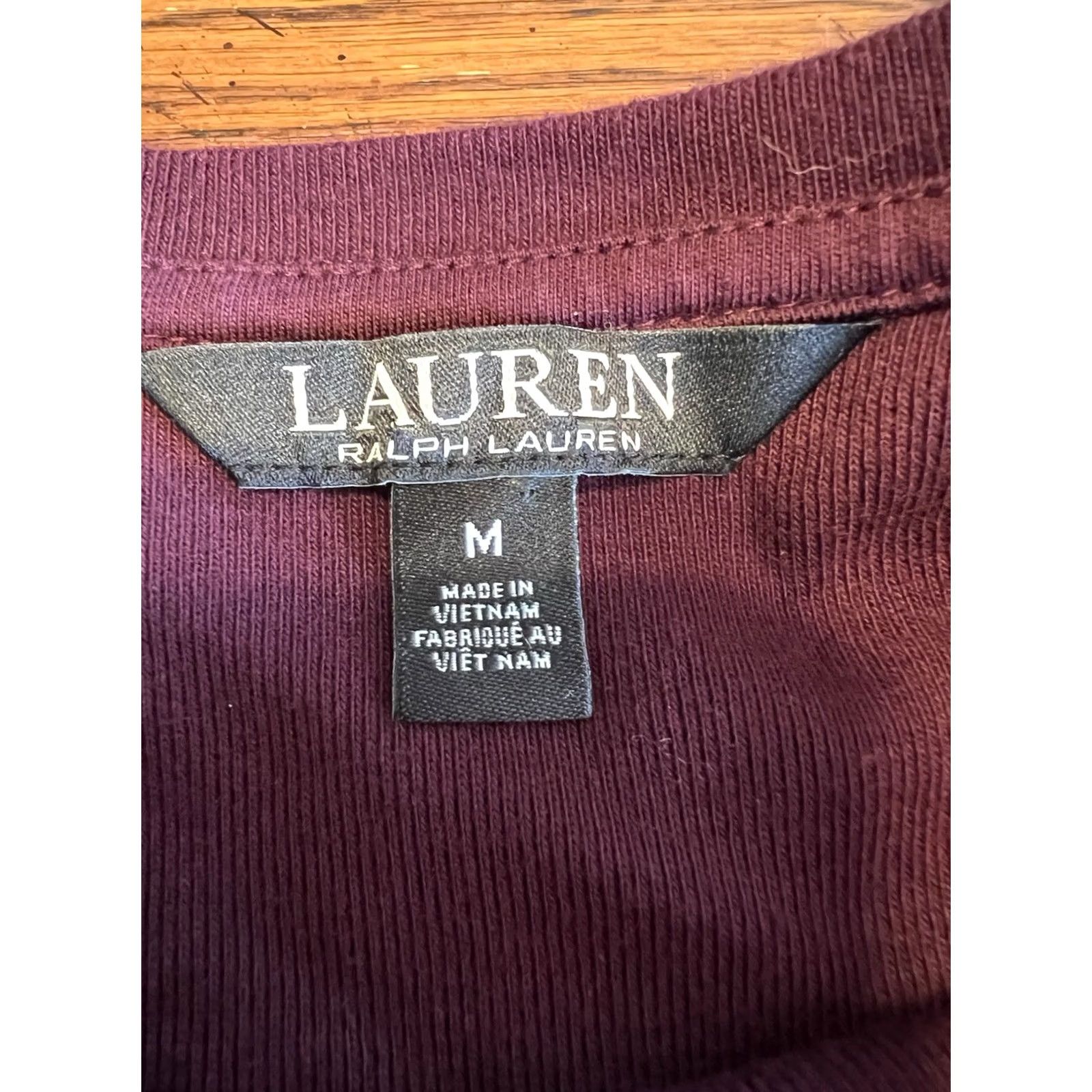 Ralph Lauren VINTAGE Lauren Ralph Lauren Knit Sweater A Line Dress Elbow Patches Women Sz M Burgundy Raglan Sleeve Long Sleeve Crew Neck Pullover Zipper 90s Size M / US 6-8 / IT 42-44 - 2 Thumbnail