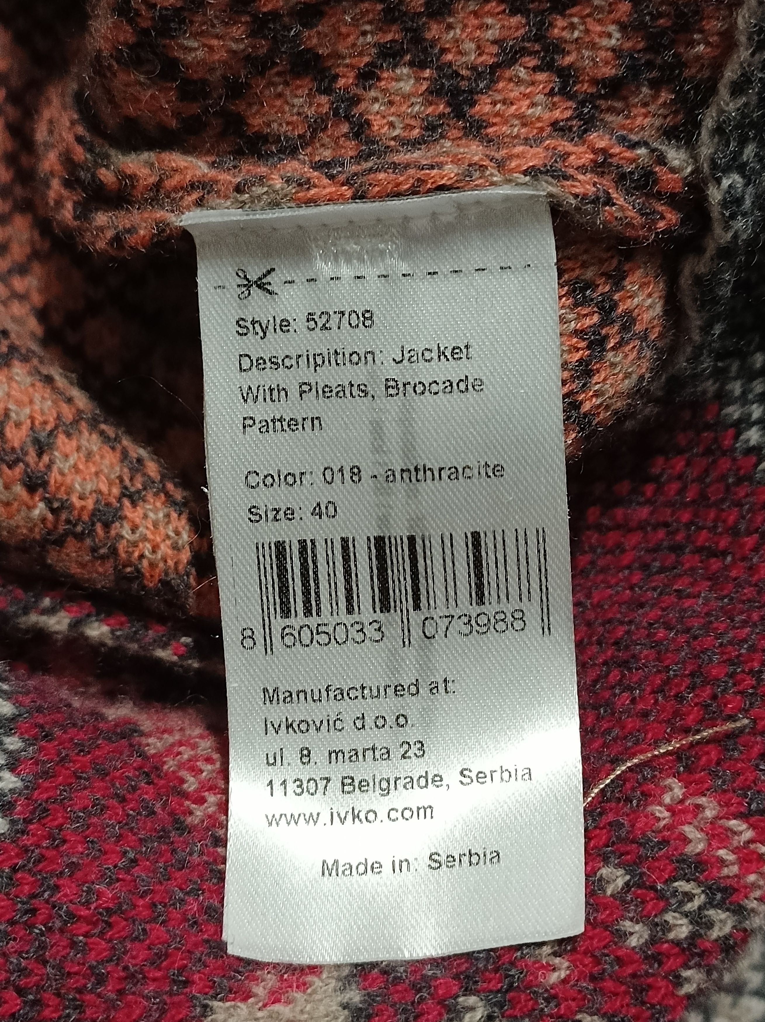Designer IVKO Floral Brocade Patern Wool Cardigan Jacket EU 40 Size S / US 4 / IT 40 - 9 Thumbnail