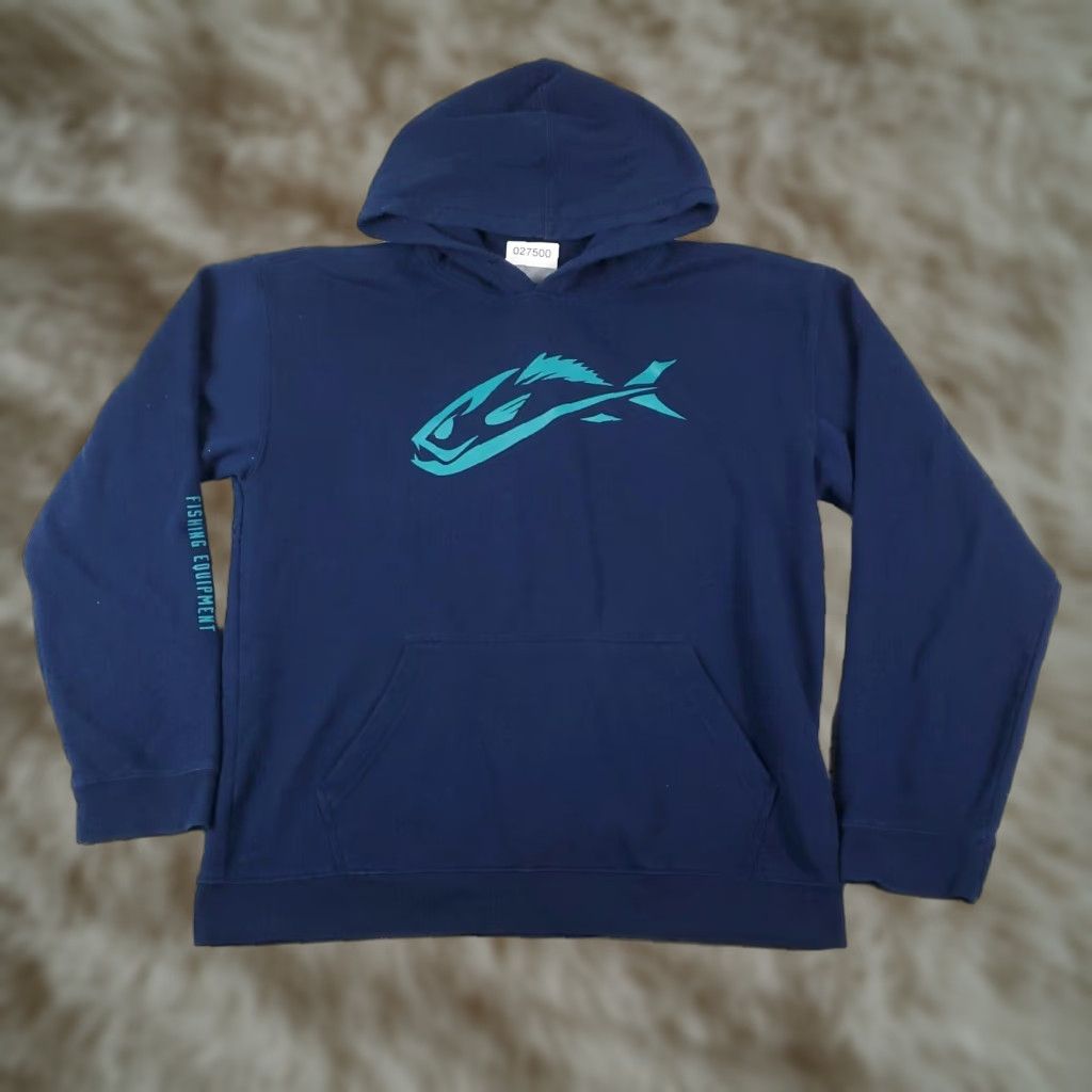 Vintage Field & Stream Hoodie Mens Medium Blue Pullover Sweatshirt Sweater Size US M / EU 48-50 / 2 - 1 Thumbnail