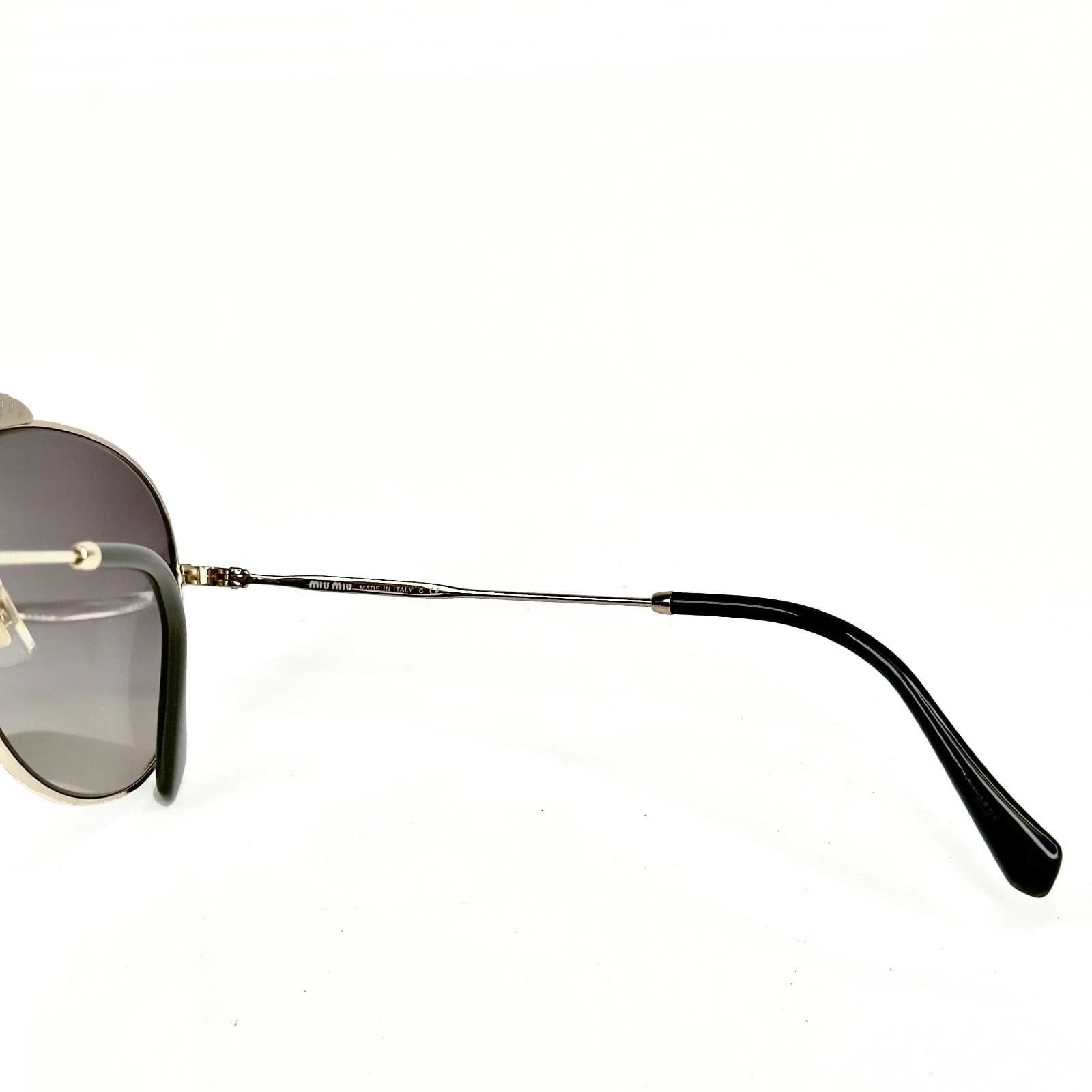 Miu Miu MIU MIU MU53VS SOCIETE CRYSTAL Gold Black Pink Aviator 53V Size ONE SIZE - 3 Thumbnail