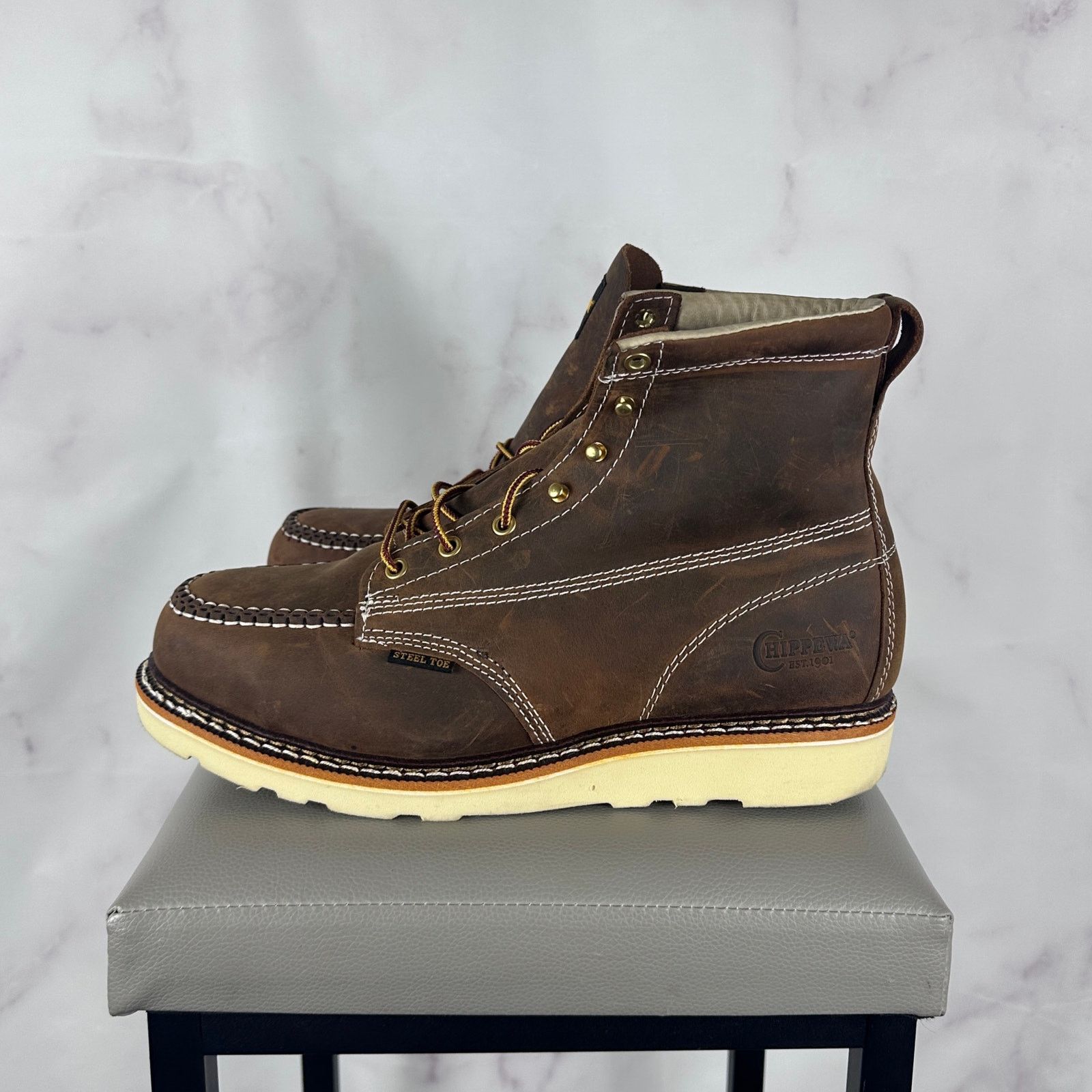 Chippewa Edge Walker 6" Lace-Up Brown Boot Size US 11.5 / EU 44-45 - 2 Thumbnail