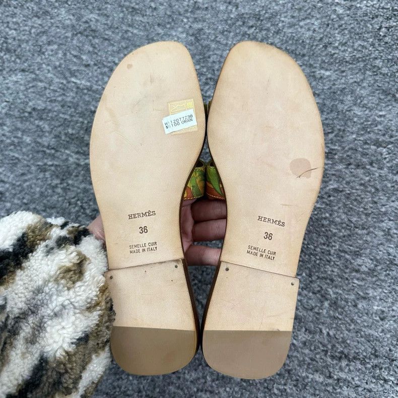 Hermes Hermes HType Canvas Slide Sandals Size 36-2506 Size US 6 / IT 36 - 4 Thumbnail