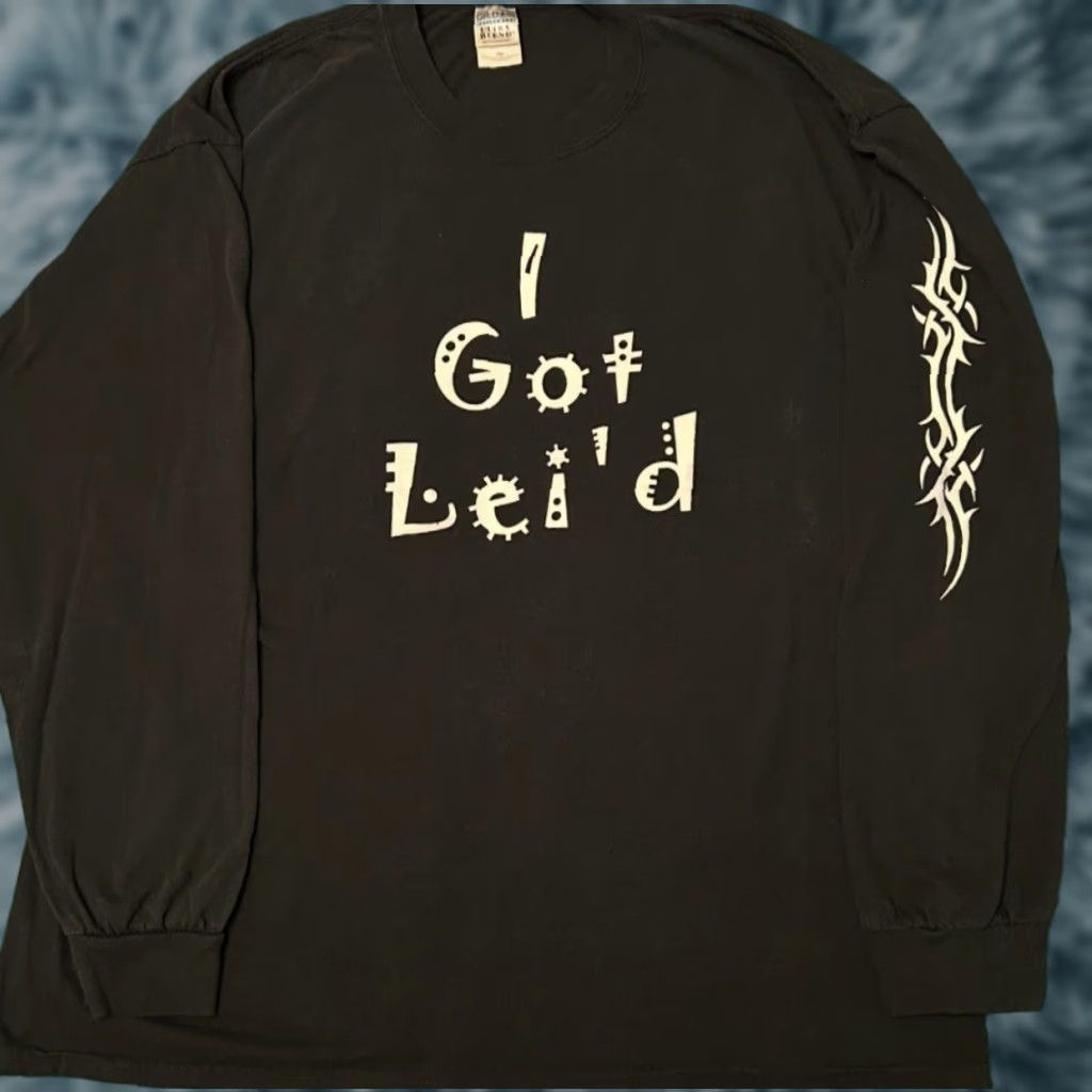 Vintage VINTAGE I Got Lei’d At Saloon Biker Tribal Flames Long Sleeve Shirt XXL (Black) Size US XXL / EU 58 / 5 - 1 Thumbnail