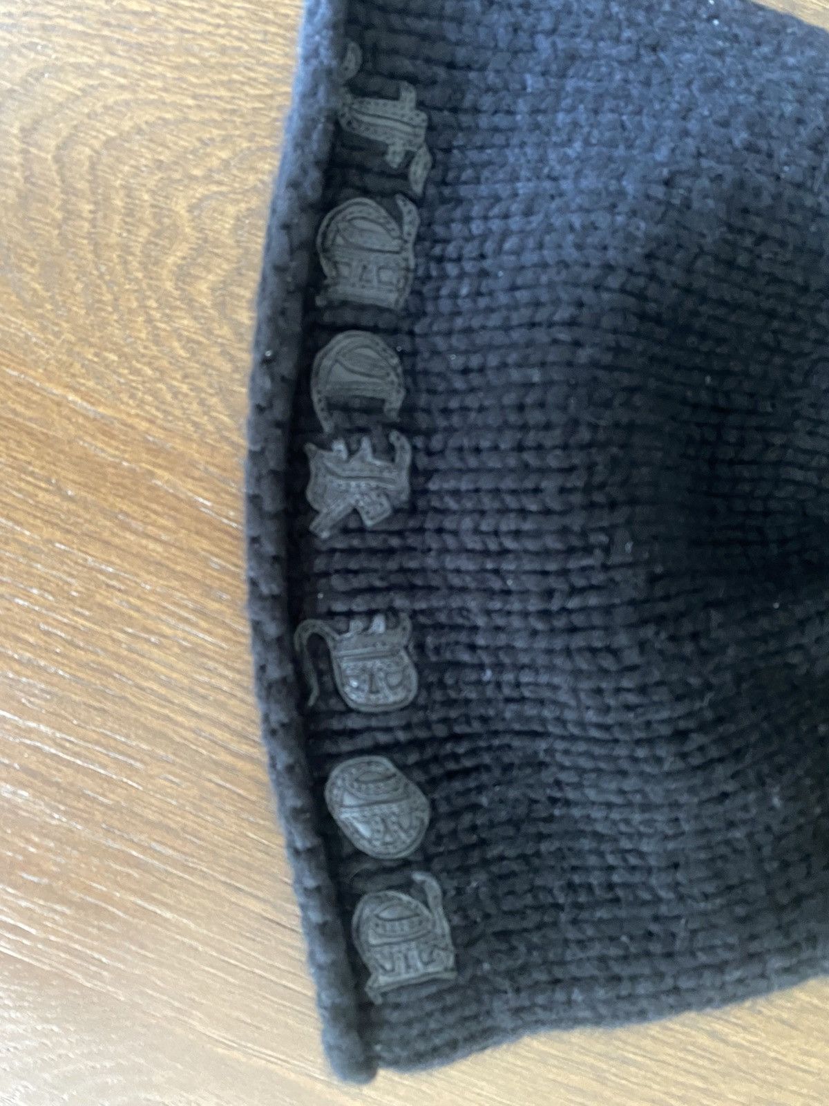 Chrome Hearts Chrome Hearts Fuck You Leather Patch Cashmere Beanie Size ONE SIZE - 4 Thumbnail