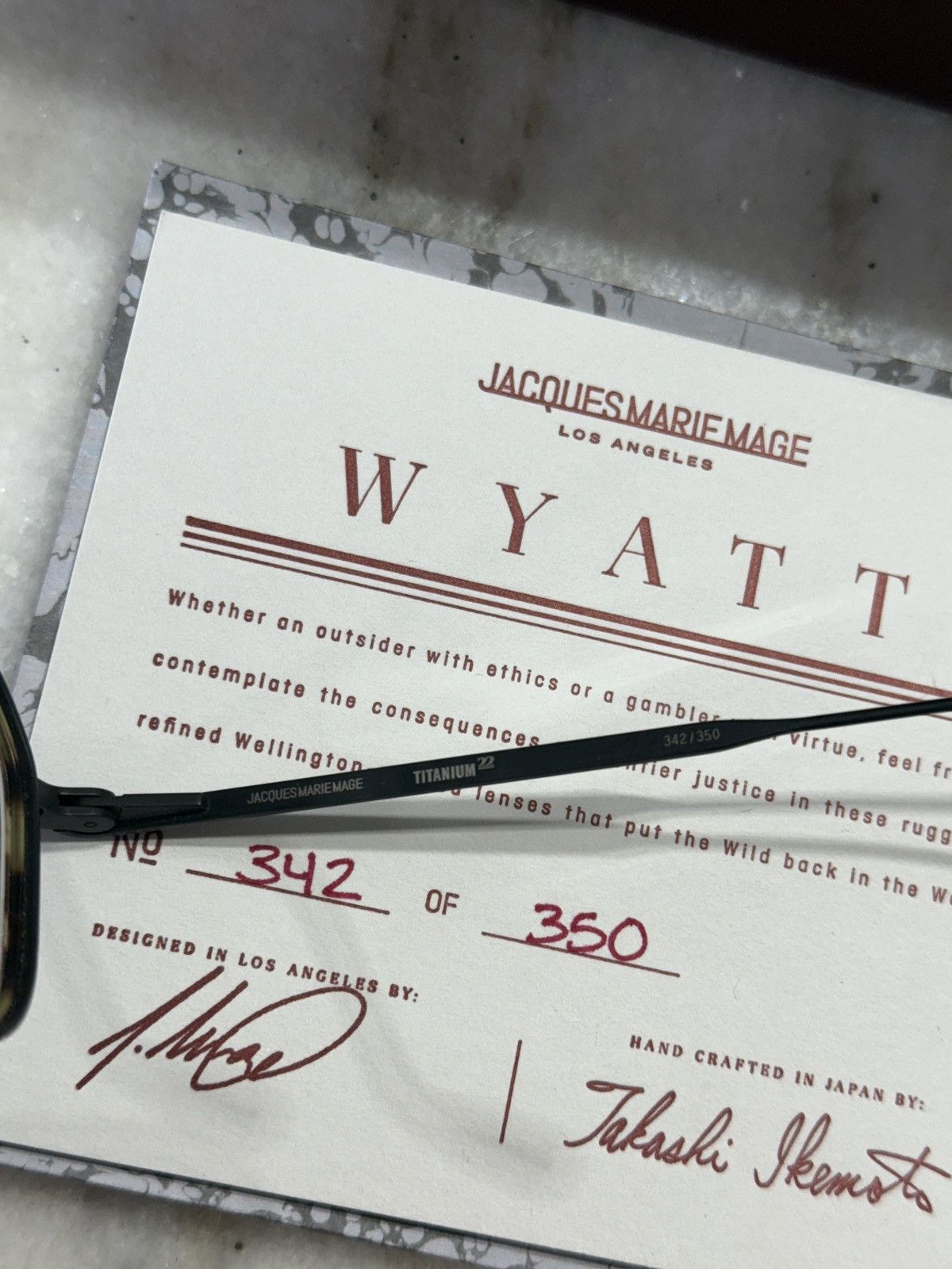 Jacques Marie Mage RARE JMM Wyatt Raven Sunglasses with Full Kit Size ONE SIZE - 3 Thumbnail