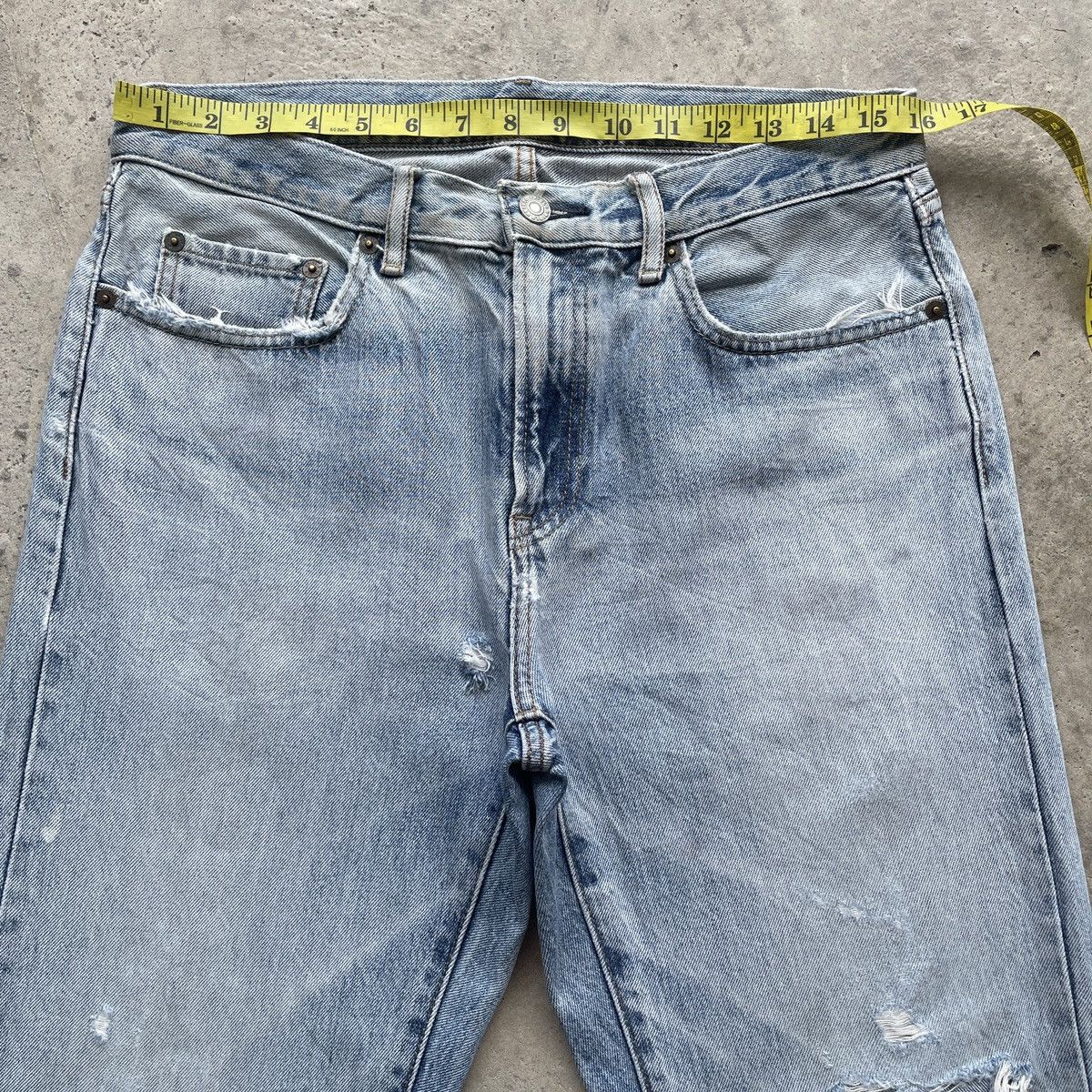 Japanese Brand W32 Vintage Japanese Wash Distressed Jeans Faded Denim Pants Size US 32 / EU 48 - 5 Thumbnail