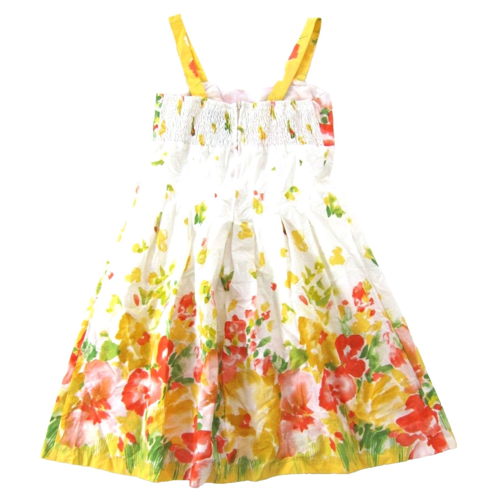 Vintage VINTAGE R&K Cotton Yellow Orange Green Floral Sheath Tank Sun Dress Women Size 8 Size M / US 6-8 / IT 42-44 - 2 Thumbnail