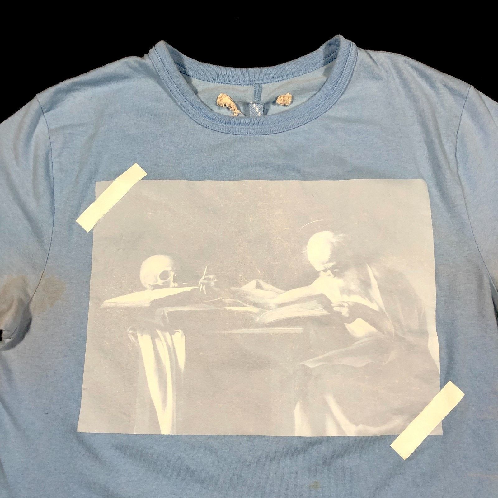 Off-White Off White Caravaggio Virgil Abloh Light Blue Tee Size XS Size US XS / EU 42 / 0 - 2 Thumbnail