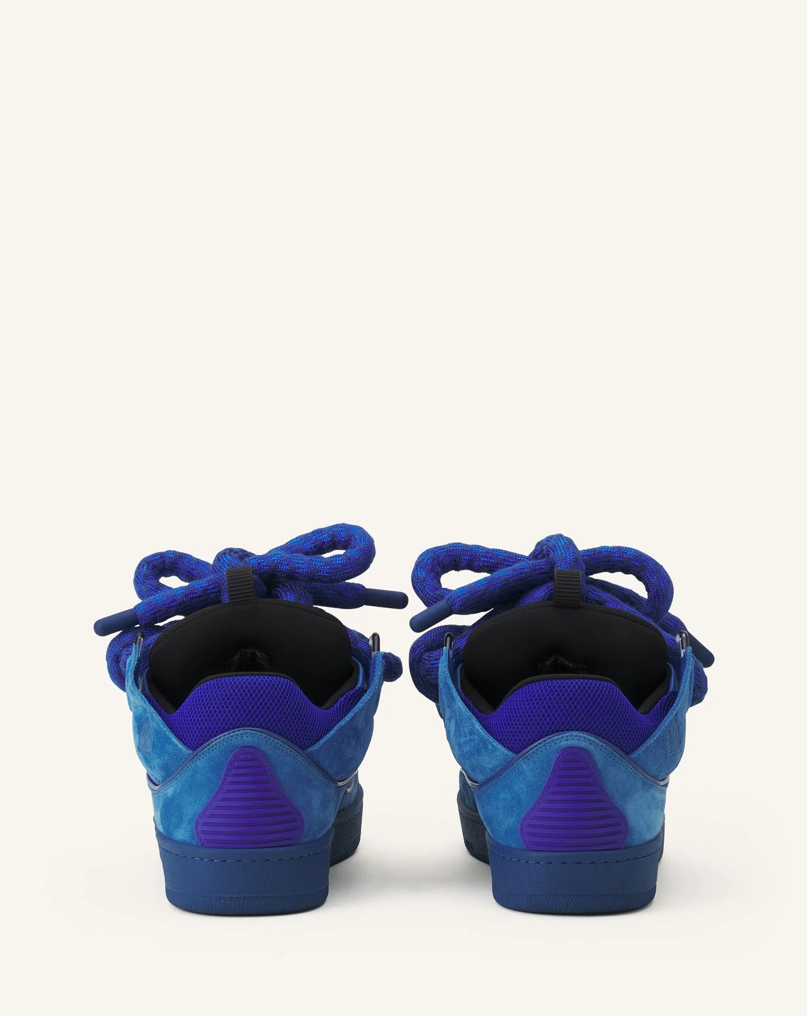 Lanvin os11x0526 Curb Sneakers In Leather With Snake Laces in Blue Size US 9 / IT 39 - 3 Thumbnail