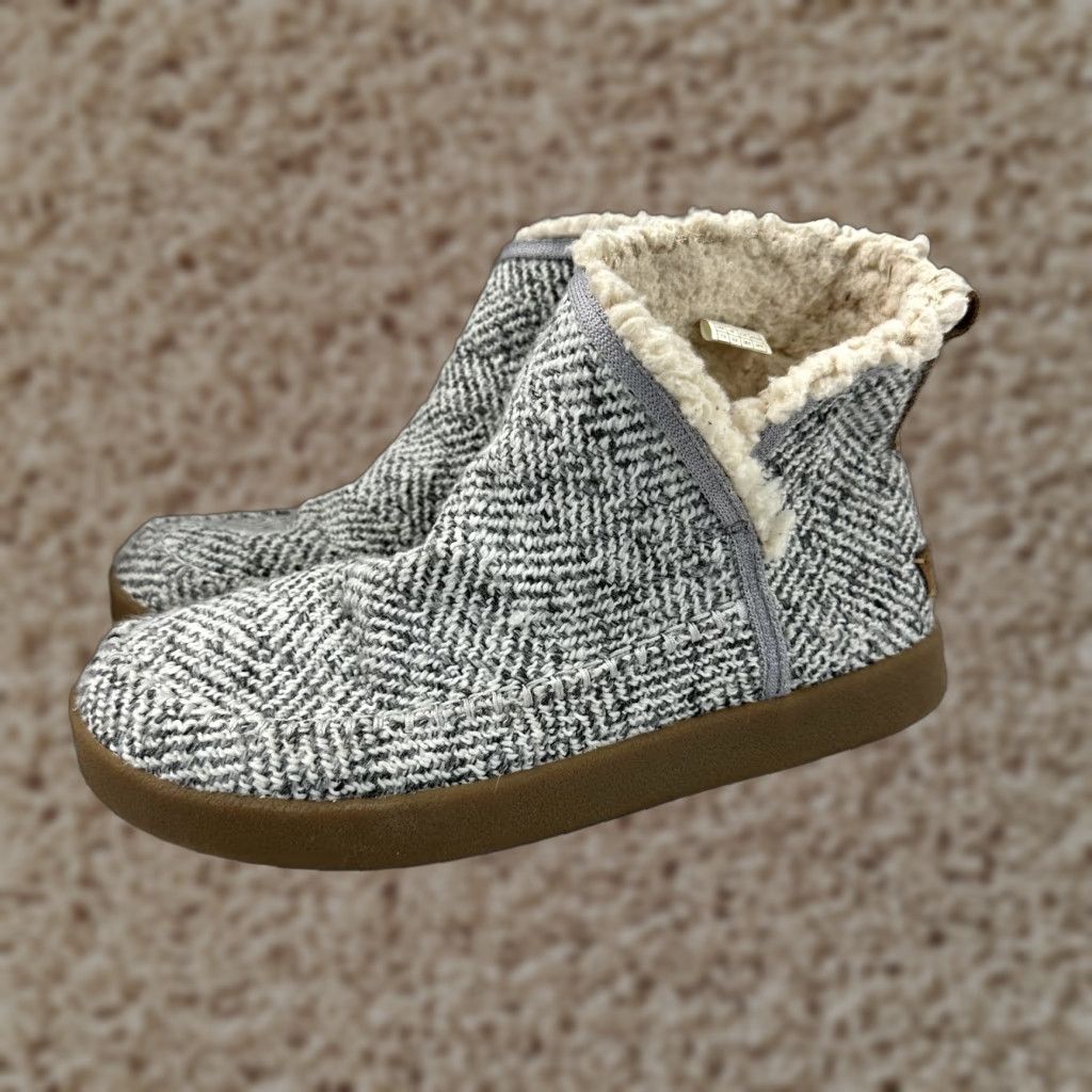 Sanuk Sanuk Cush N’ Blaze Women’s Gray Woven Geometric Chukka Bootie Slippers Sz 7.5 Size M / US 6-8 / IT 42-44 - 1 Thumbnail
