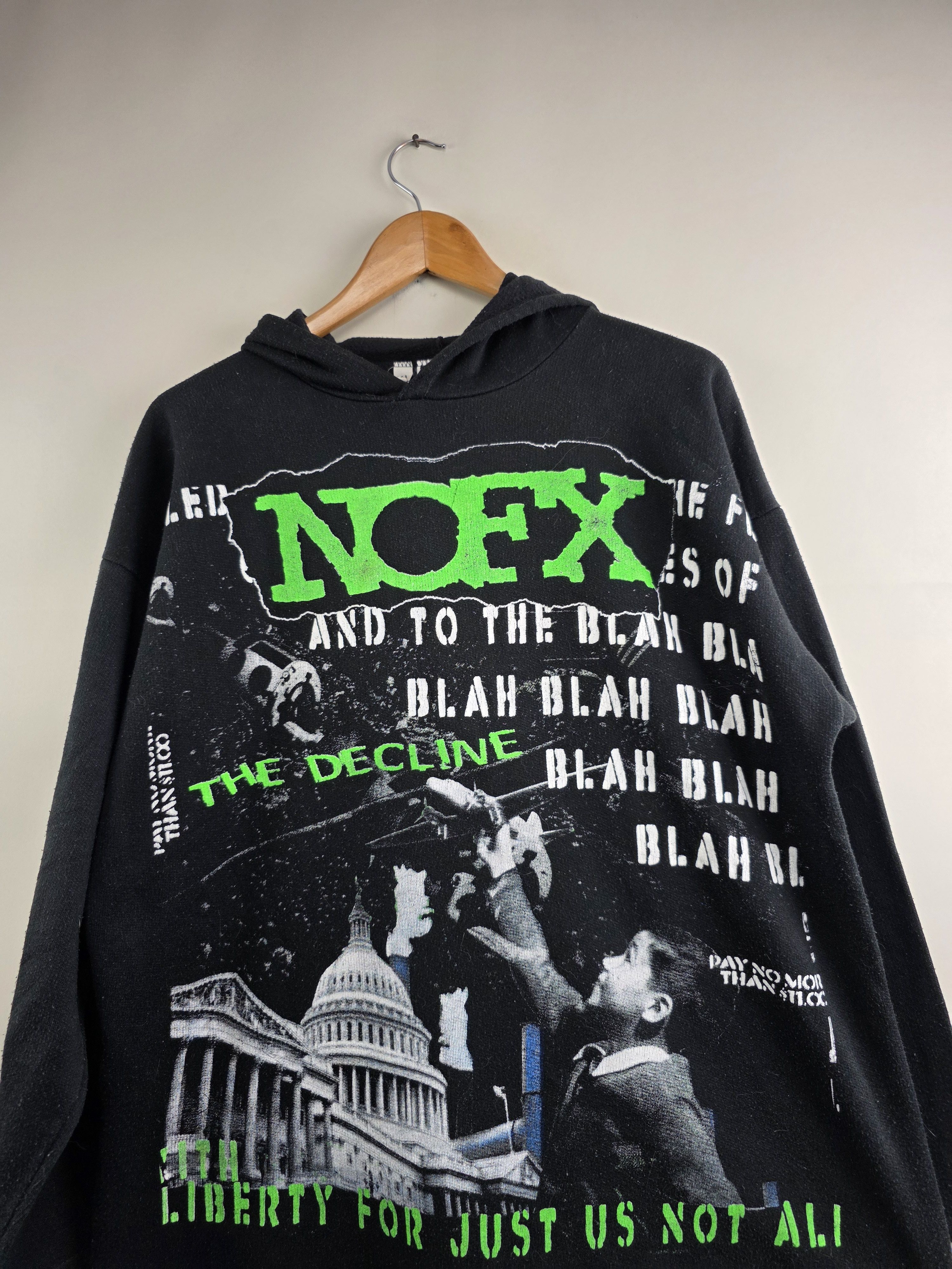 Band Tees 90s NOFX The Decline Hoodie XL 24" 28.5" Size US XL / EU 56 / 4 - 2 Thumbnail