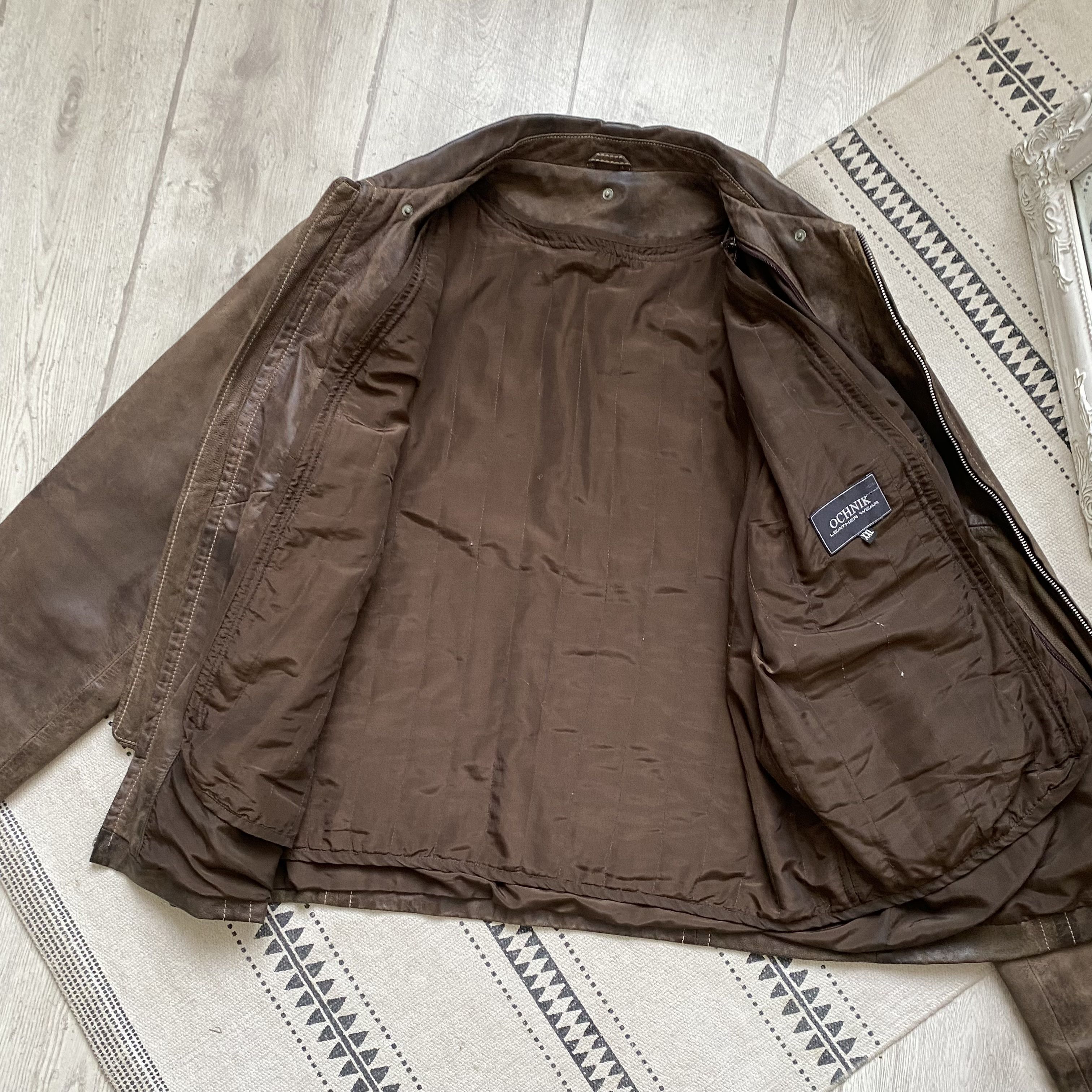 Genuine Leather Vintage Real leather jacket brown American Marlboro Style Size US XL / EU 56 / 4 - 10 Thumbnail