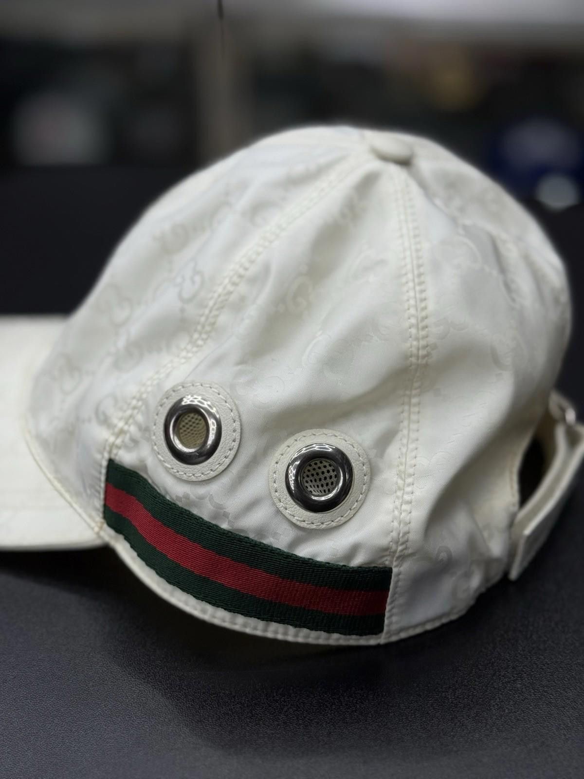 Gucci GUCCI Double G White Baseball Cap Nylon Luxurious Hat Size ONE SIZE - 3 Thumbnail